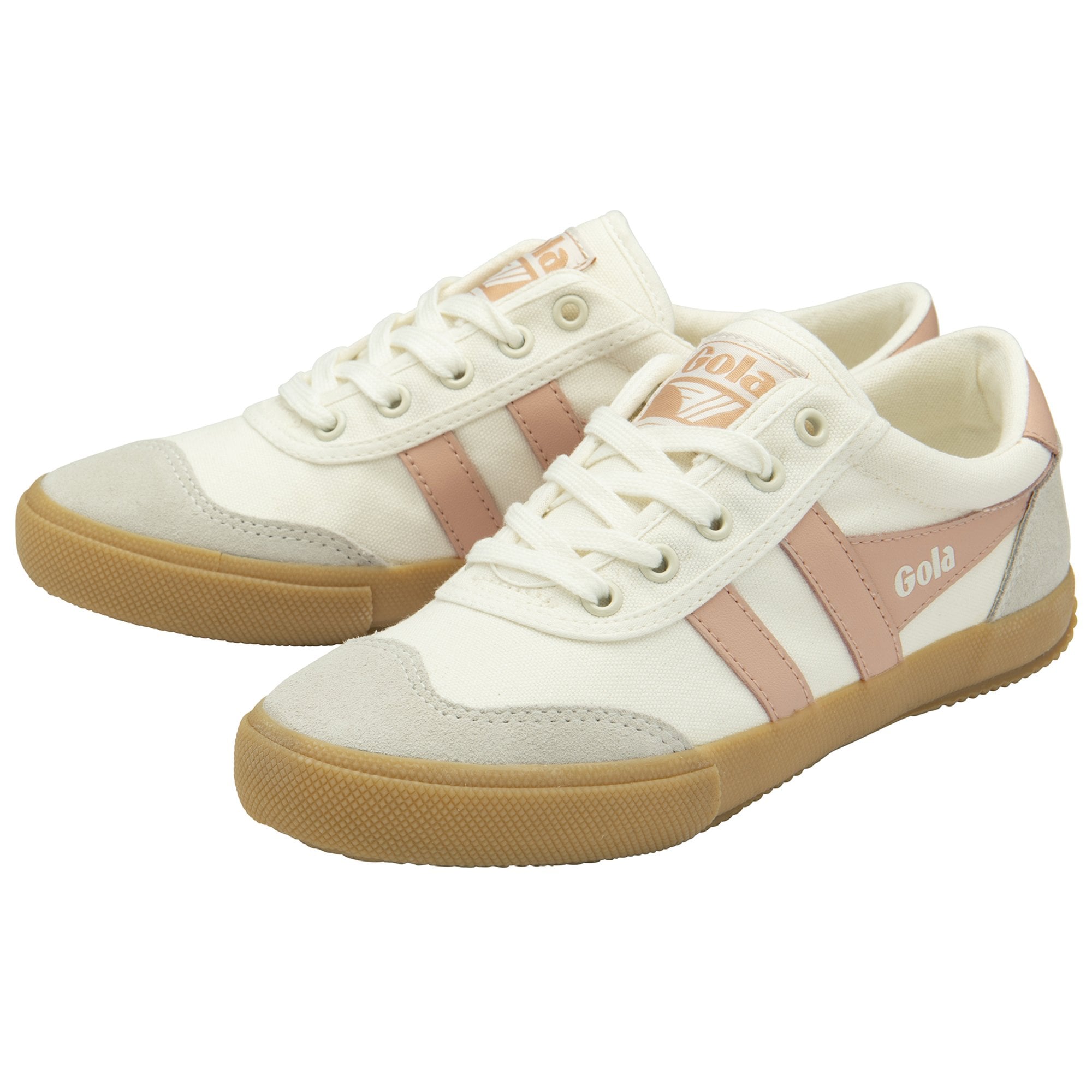 gola-badminton-damen-sneaker-cremewei-perlmuttrosa-canvas image 3