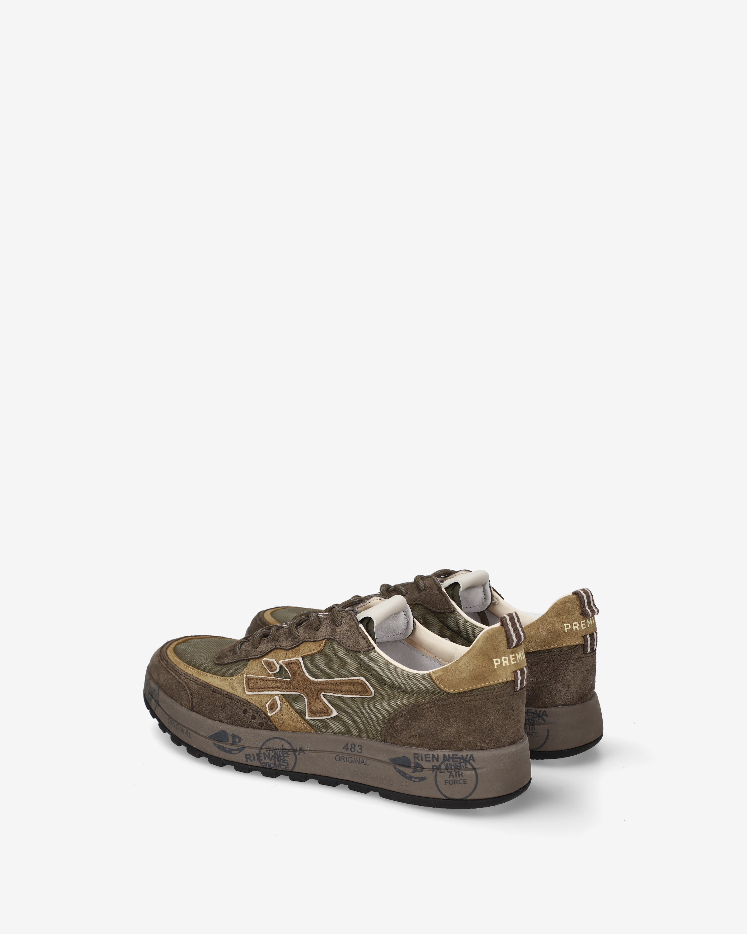 premiata-nous-8463-herren-sneaker-suede-olive-beige image 5