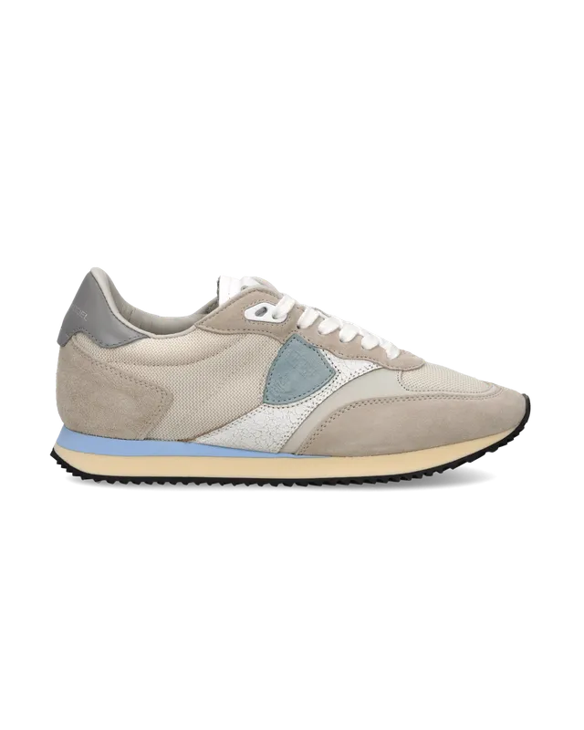 philippe-model-blville-damen-sneaker-sand-hellblau-grau image 1