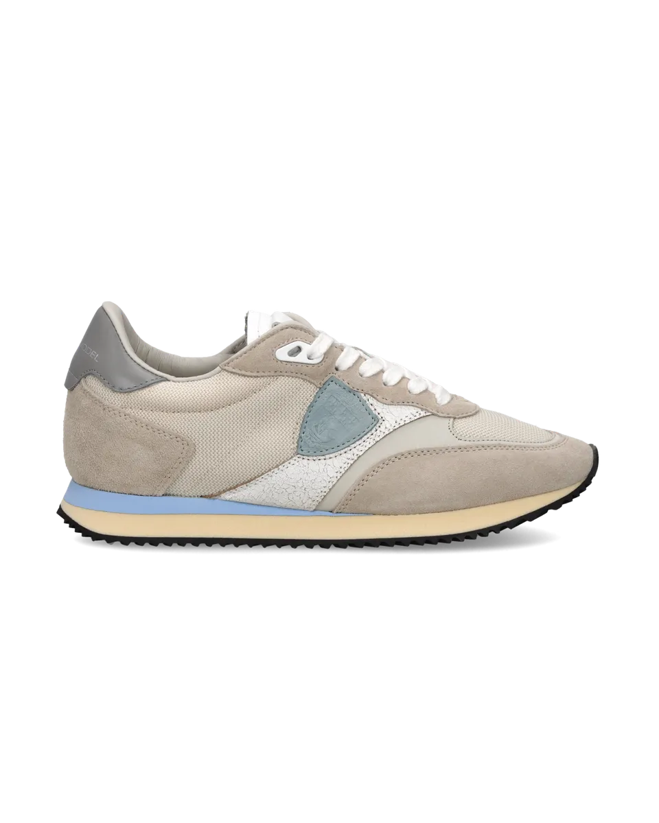 philippe-model-blville-damen-sneaker-sand-hellblau-grau image 1