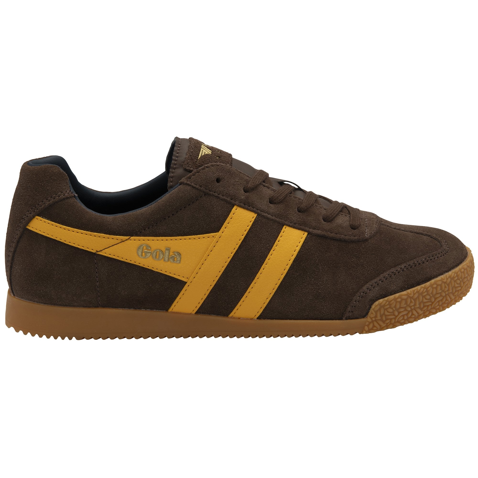 gola-harrier-herren-sneaker-wildleder-kaffeebraun-sonnengelb image 1