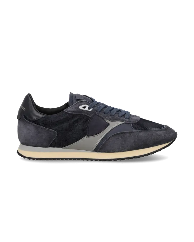 philippe-model-blville-herren-sneaker-blau-grau image 1