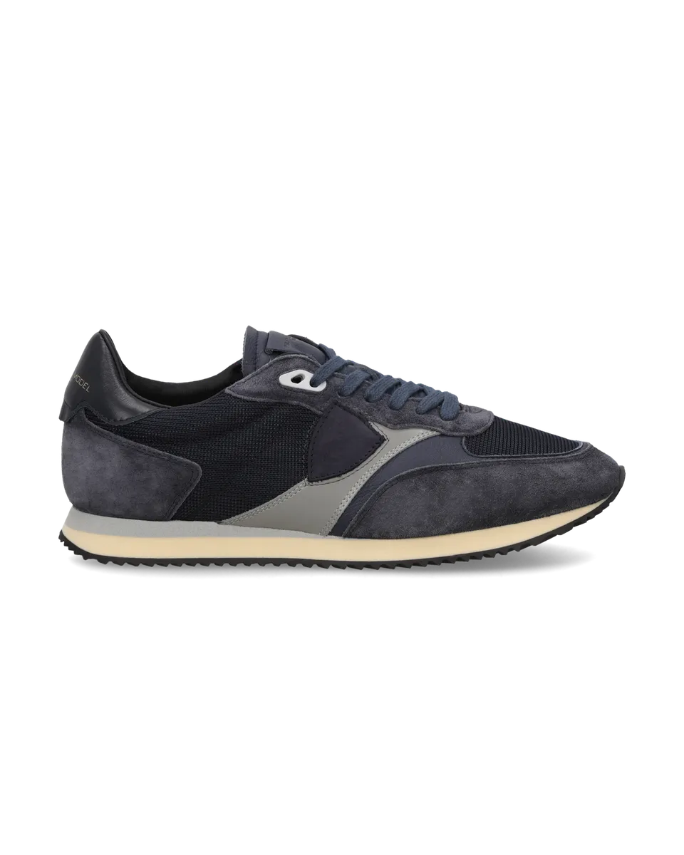 philippe-model-blville-herren-sneaker-blau-grau image 1