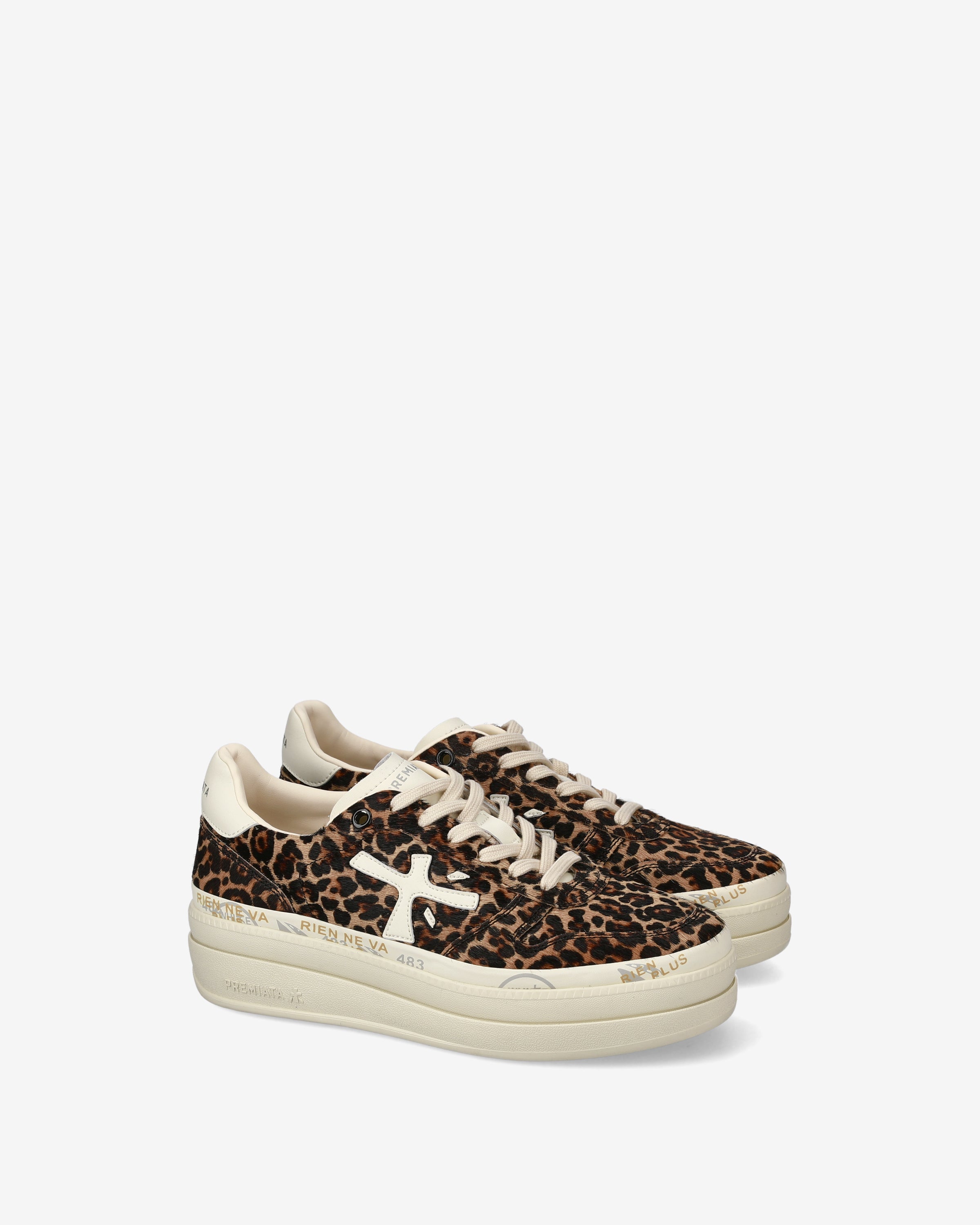 premiata-micol-7034-platform-sneaker-beige-animalier image 2