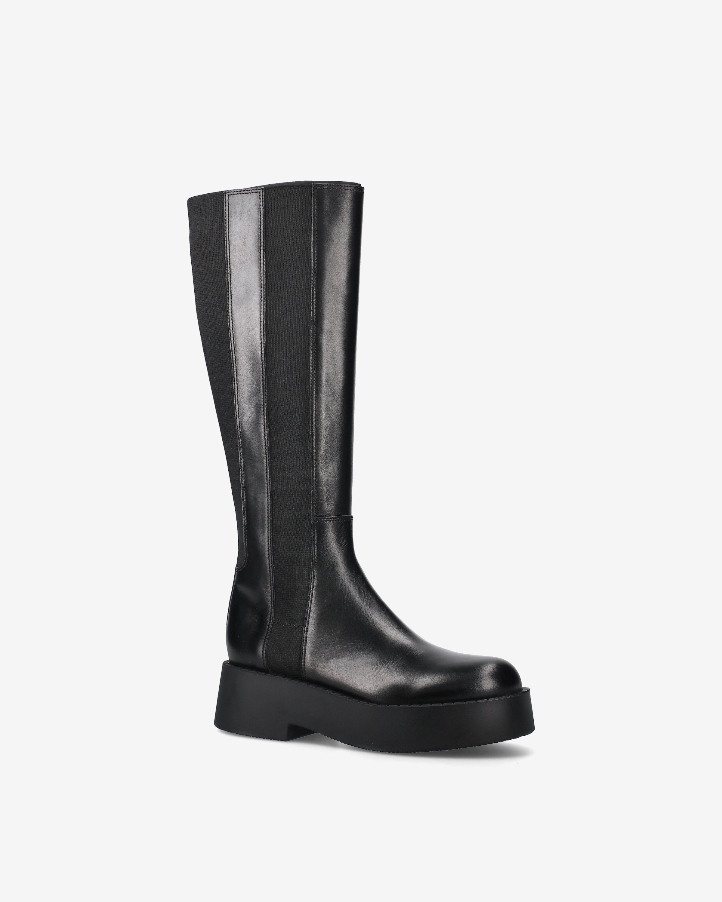 premiata-stivaletti-stiefel-schwarz-leder-damen-made-in-italy image 5
