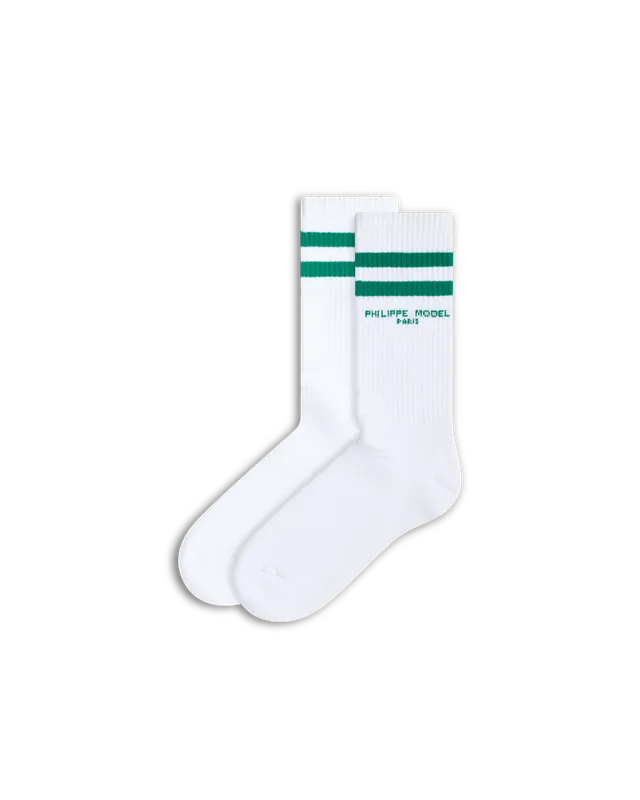 philippe-model-baumwoll-socken-wei-gr-n-unisex image 1