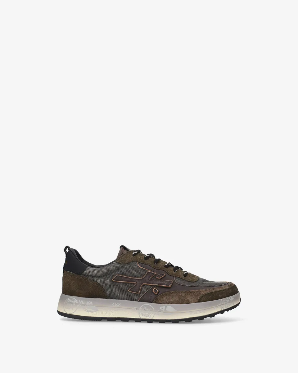 premiata-nous-8685-herren-sneaker-olive-braun image 1
