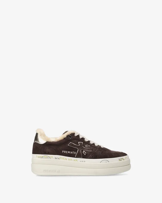 premiata-micol-7894m-damen-sneaker-suede-braun-mit-plateau-5-cm image 1