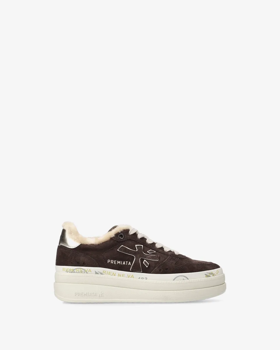 premiata-micol-7894m-damen-sneaker-suede-braun-mit-plateau-5-cm image 1