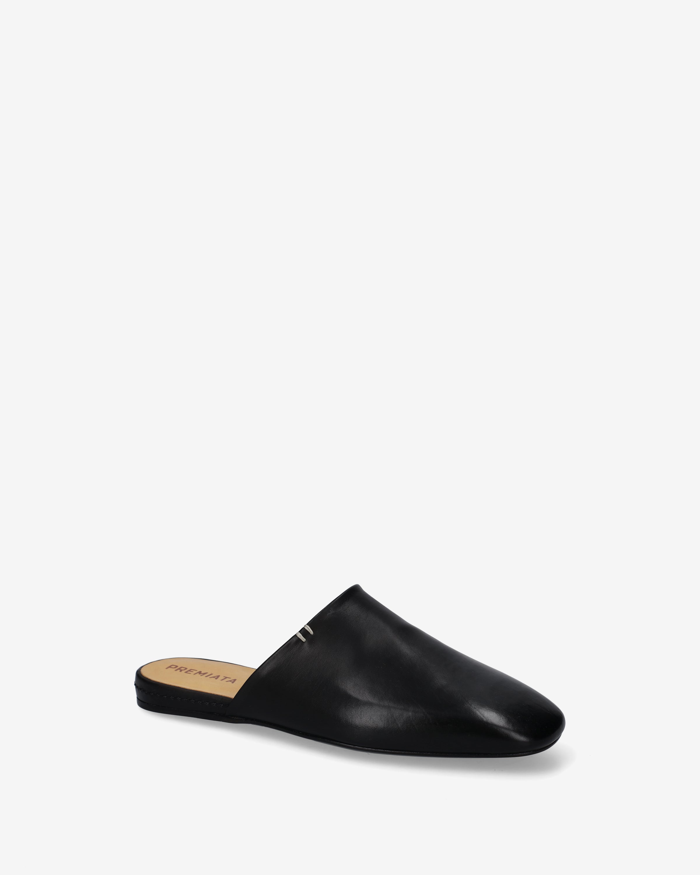 premiata-mules-leder-schwarz-herren-handfinish image 4