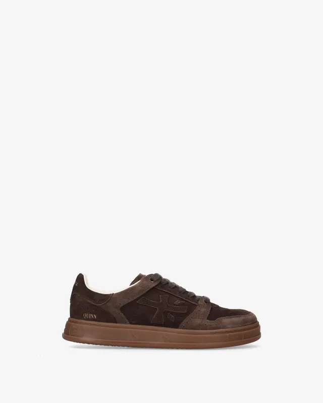 premiata-quinn-8648-herren-suede-sneaker-testa-di-moro image 1