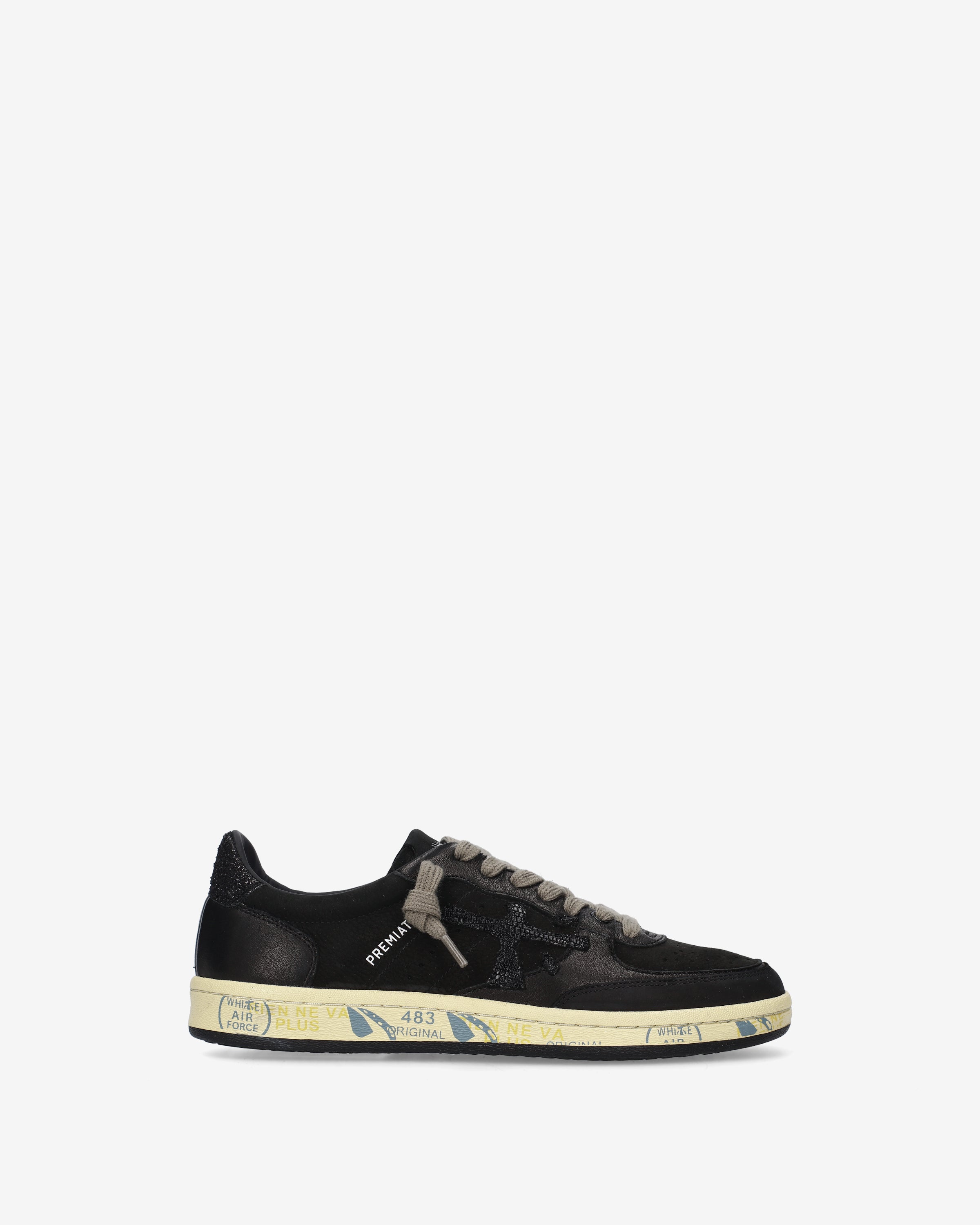 premiata-bskt-clayd-8696-damen-sneaker-leder-schwarz-glitter image 1
