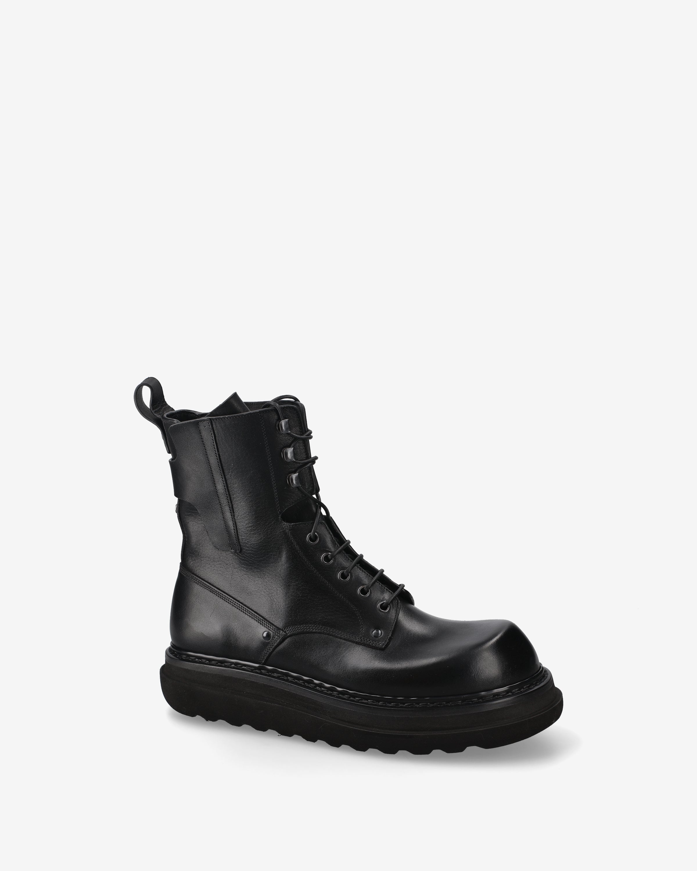 premiata-herren-biker-boots-schwarzes-kalbsleder-50-mm-sohle image 4