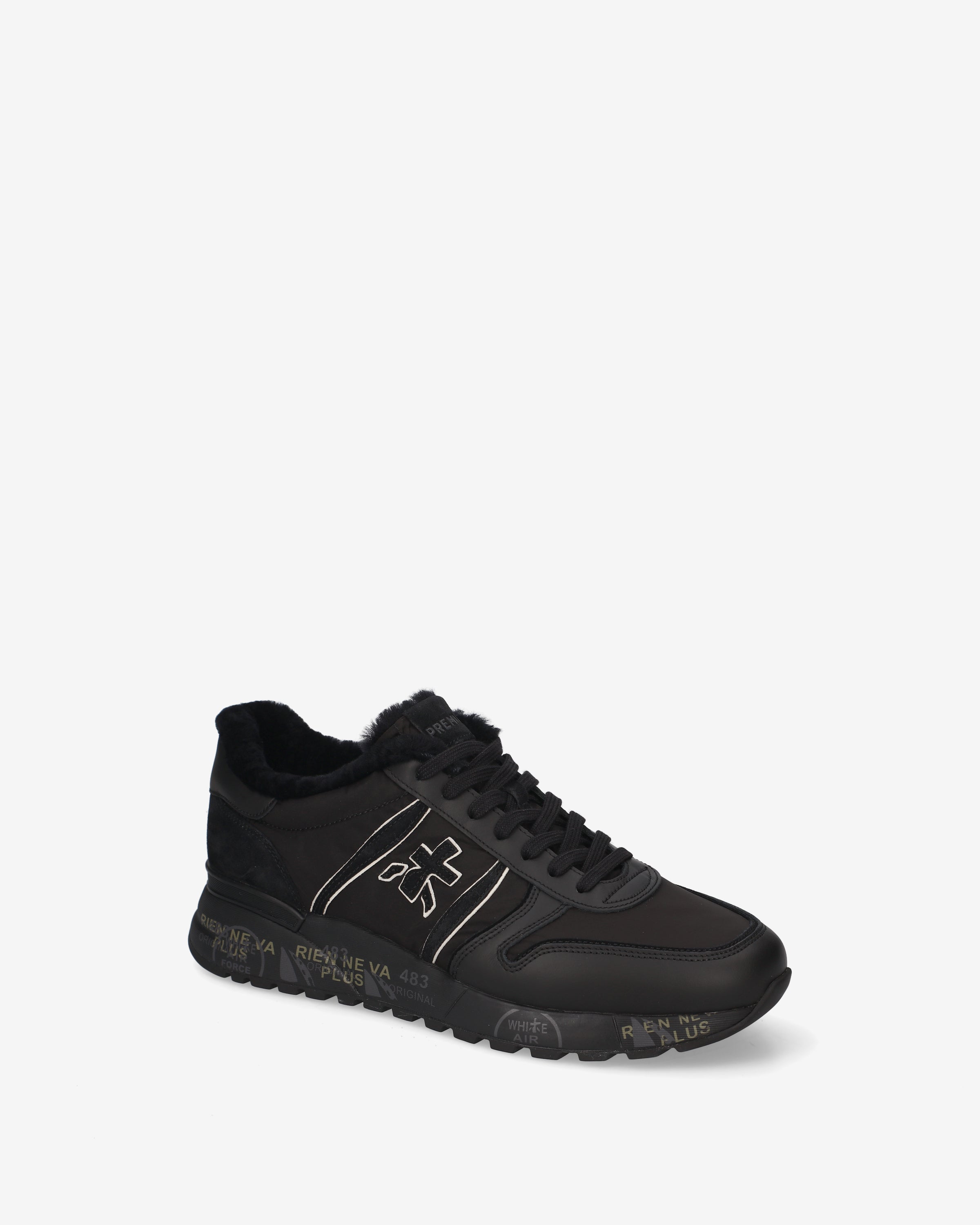 premiata-lander-8655m-herren-sneaker-leder-nylon-montone image 4