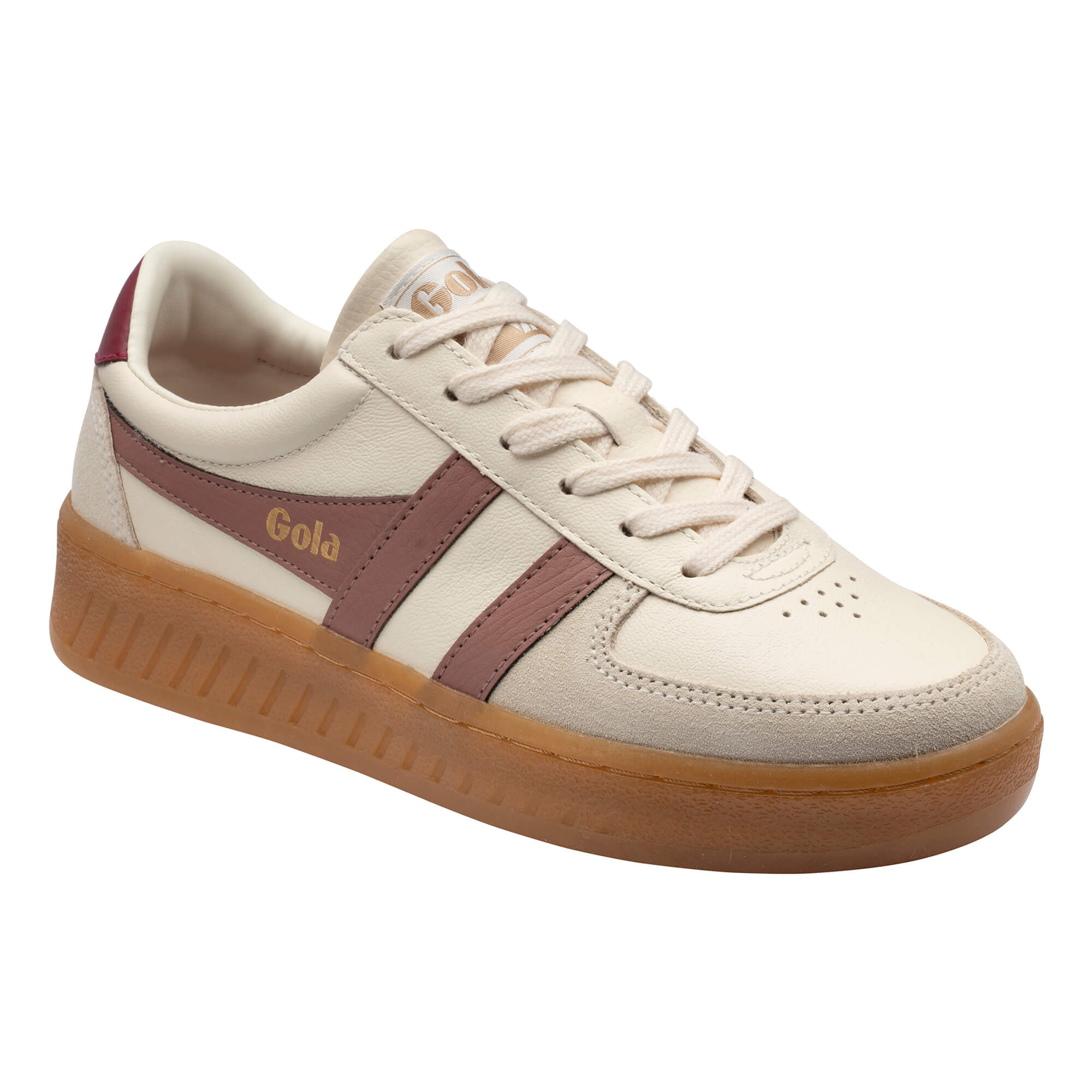 gola-grandslam-elite-damen-sneaker-cremewei-braunrot image 2