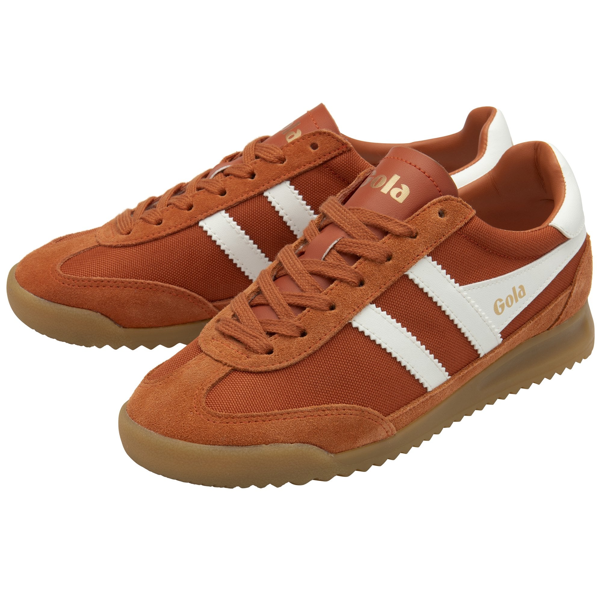 gola-tornado-damen-sneaker-orange-nylon-wildleder image 3