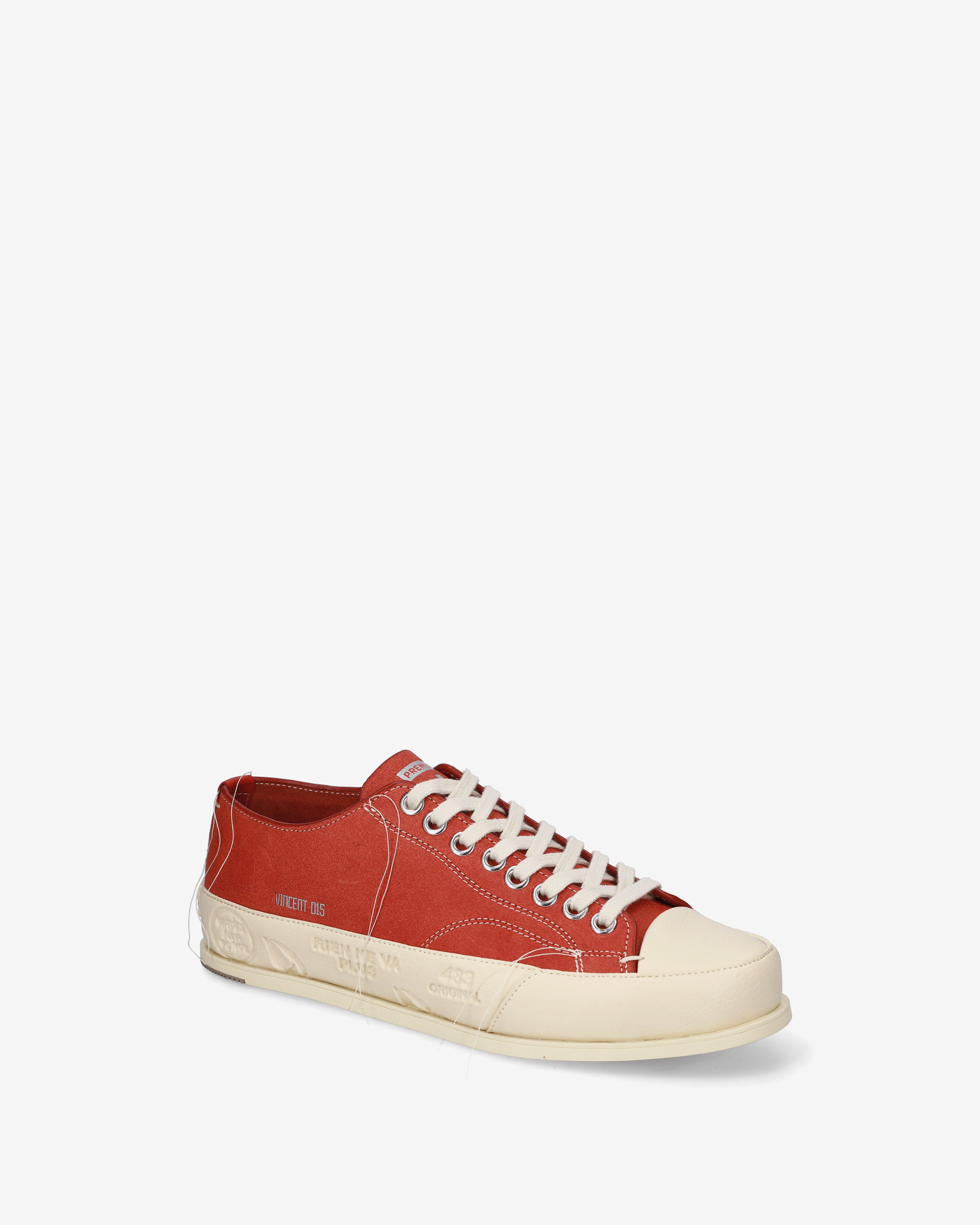 premiata-vincent-015-sneaker-suede-rot-panna-low image 4
