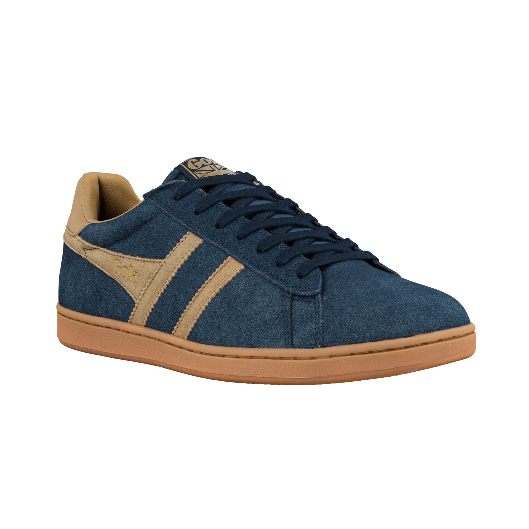 gola-equipe-ii-wildleder-herren-turnschuhe-navy-karamell image 2