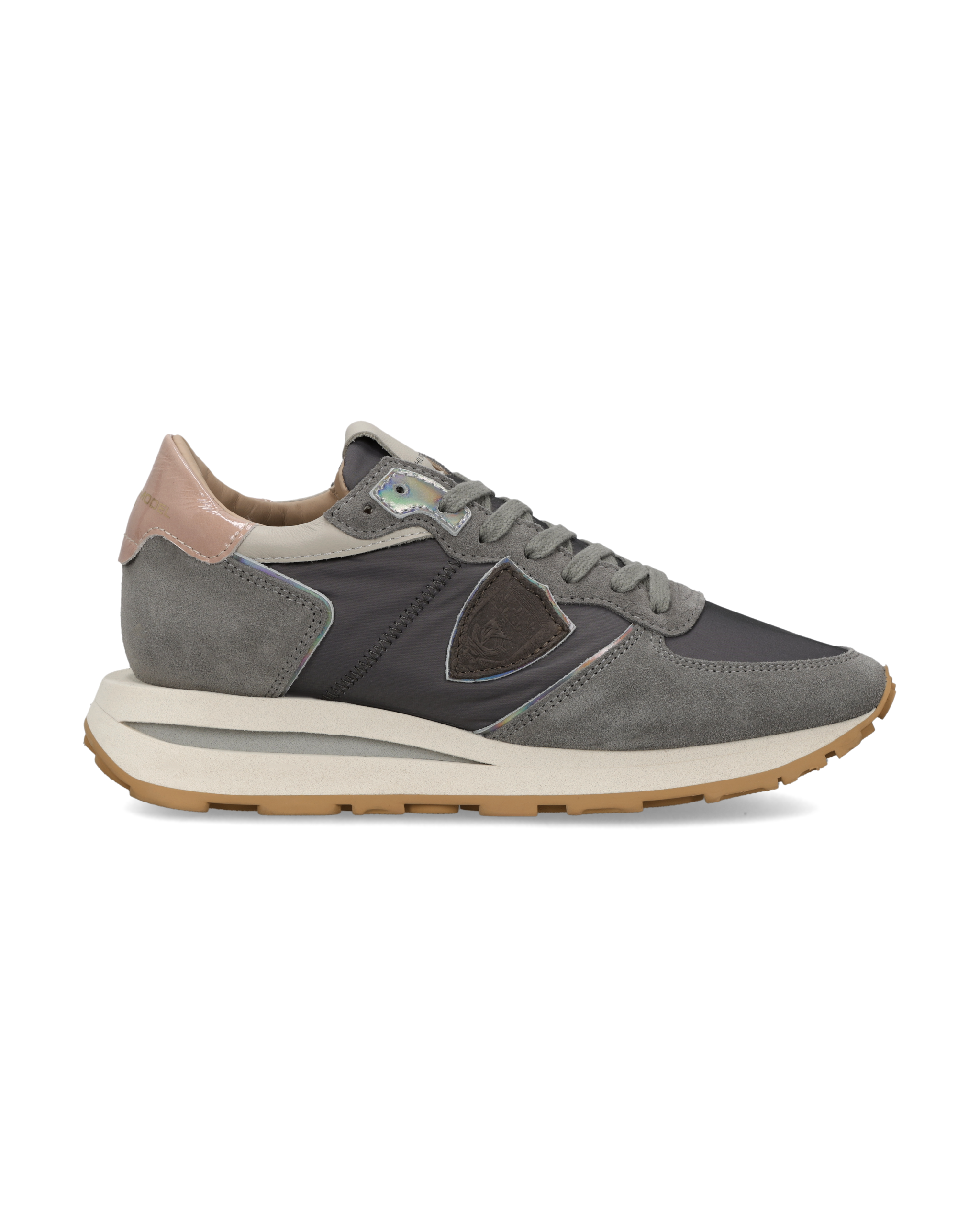 philippe-model-tropez-haute-sneaker-damen-grau-rosa image 1
