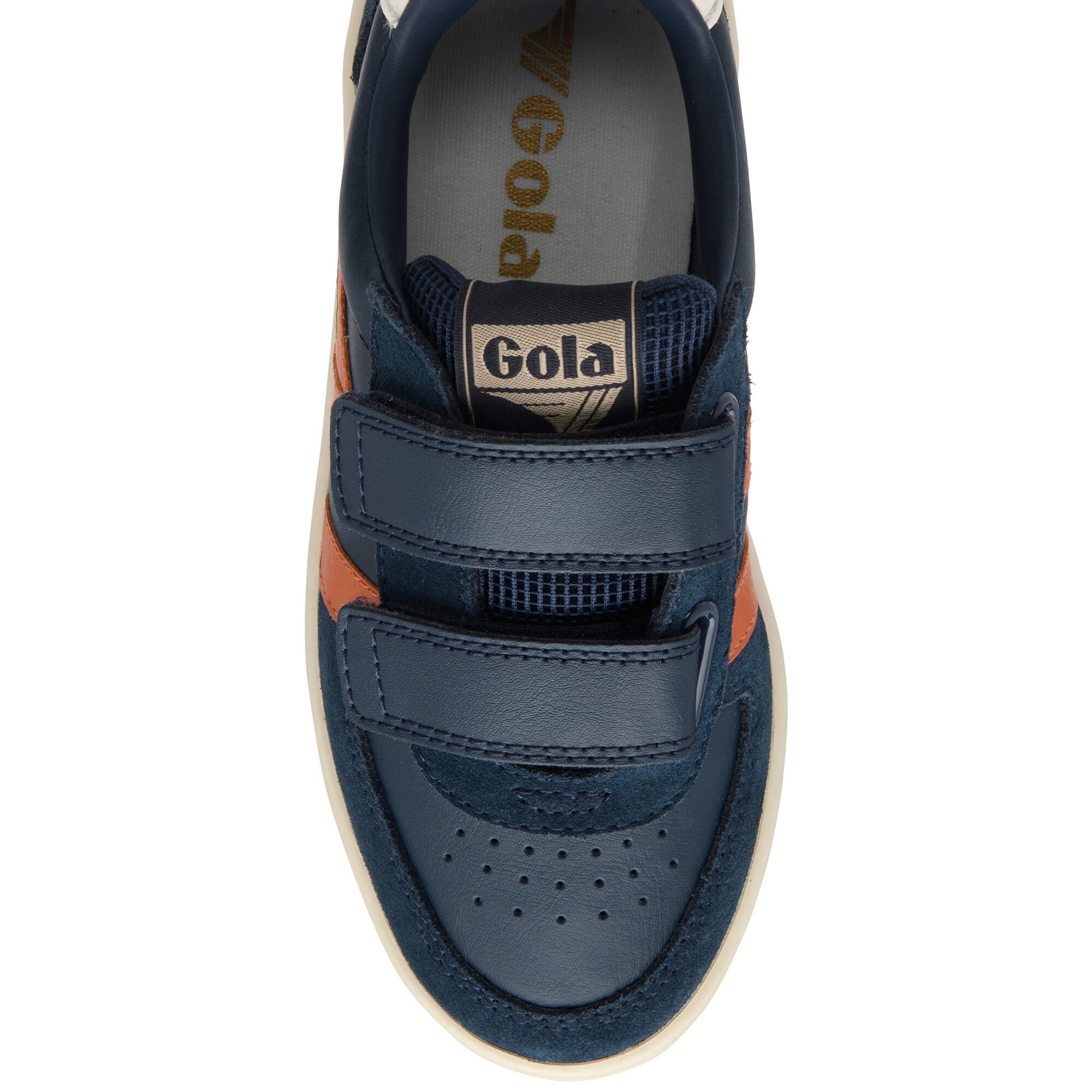 gola-hawk-strap-kinder-sneaker-navy-orange-off-white image 5
