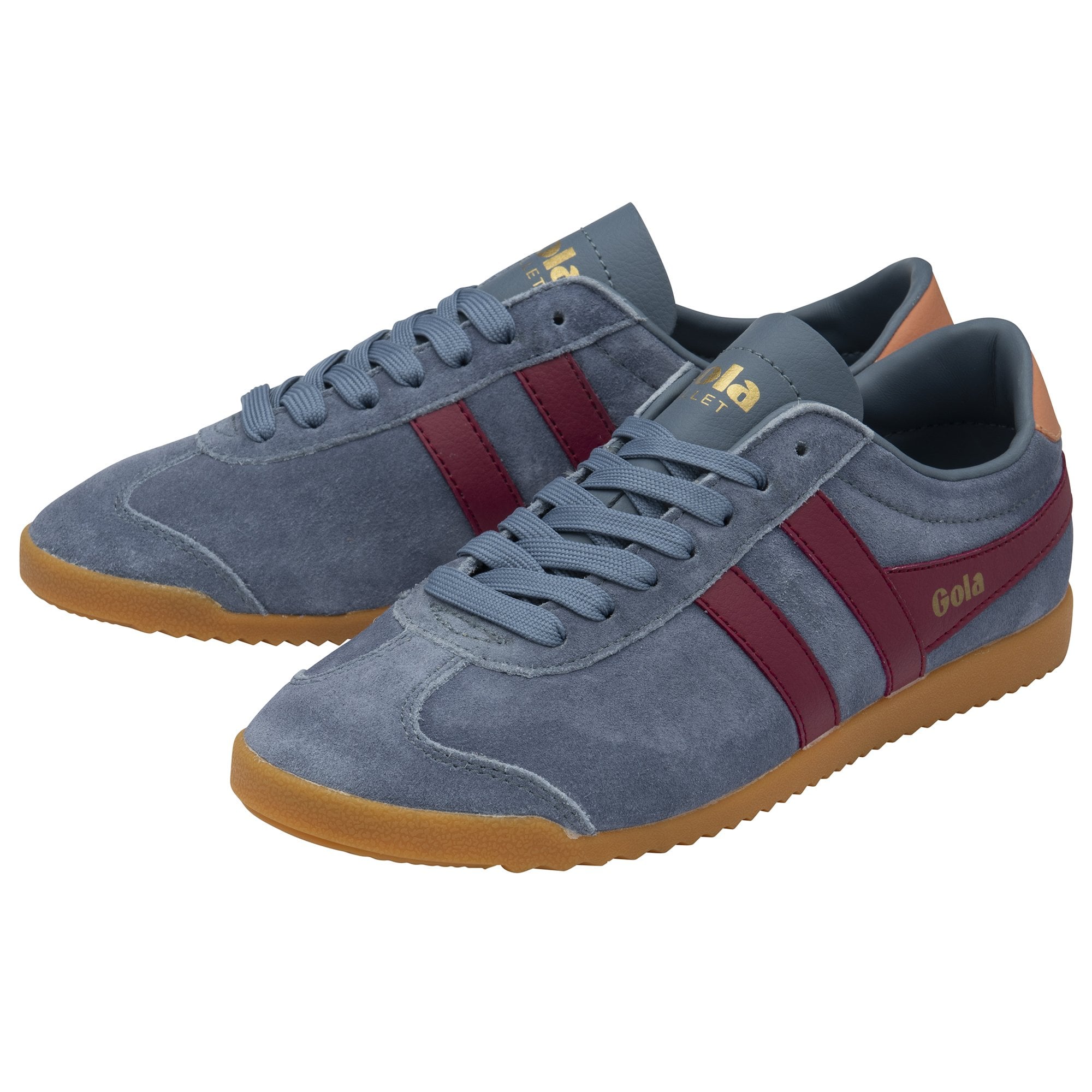 gola-bullet-suede-damen-sneaker-mondhellblau-kirschrot image 3