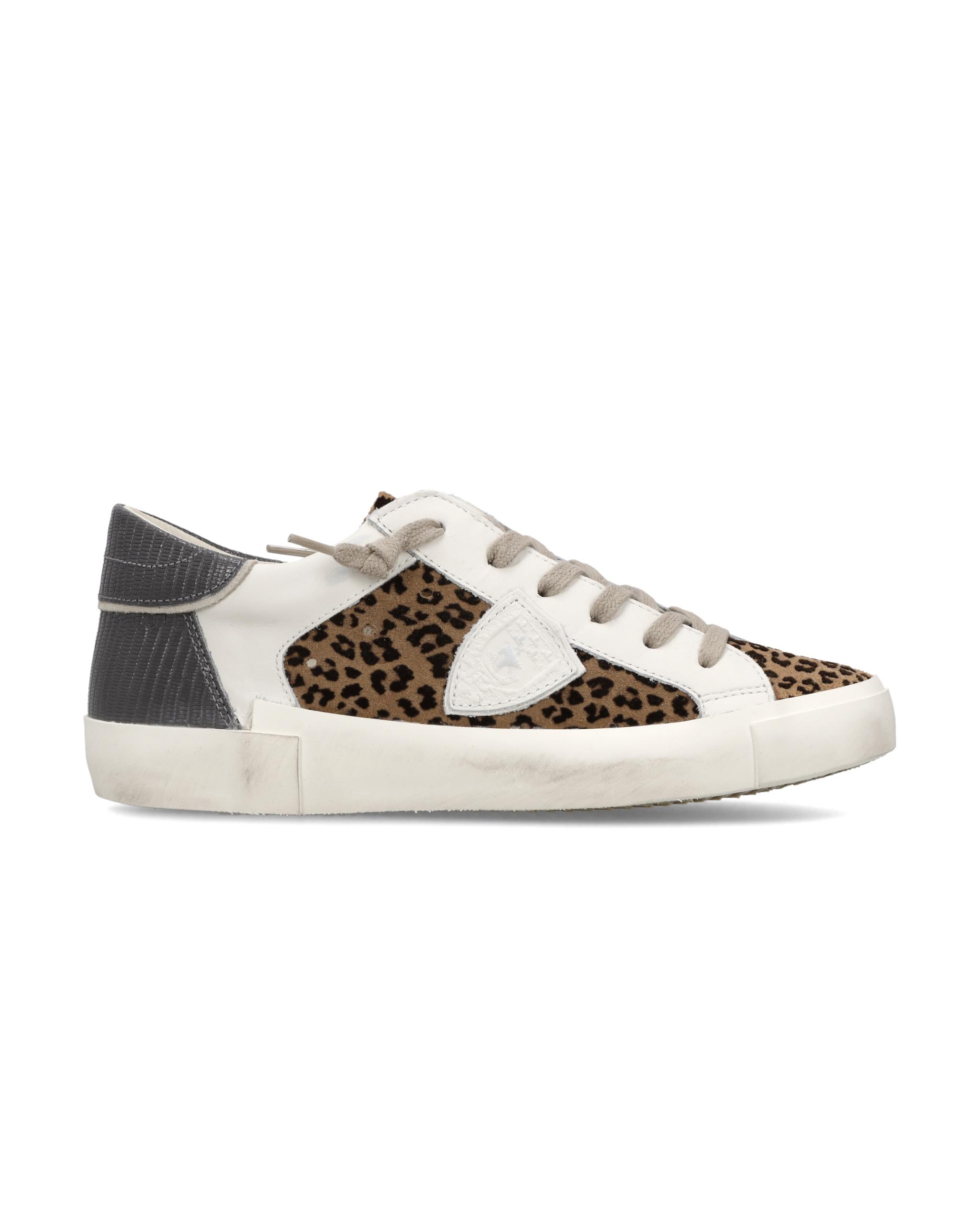 philippe-model-prsx-sneaker-damen-wei-grau-animal-print image 1
