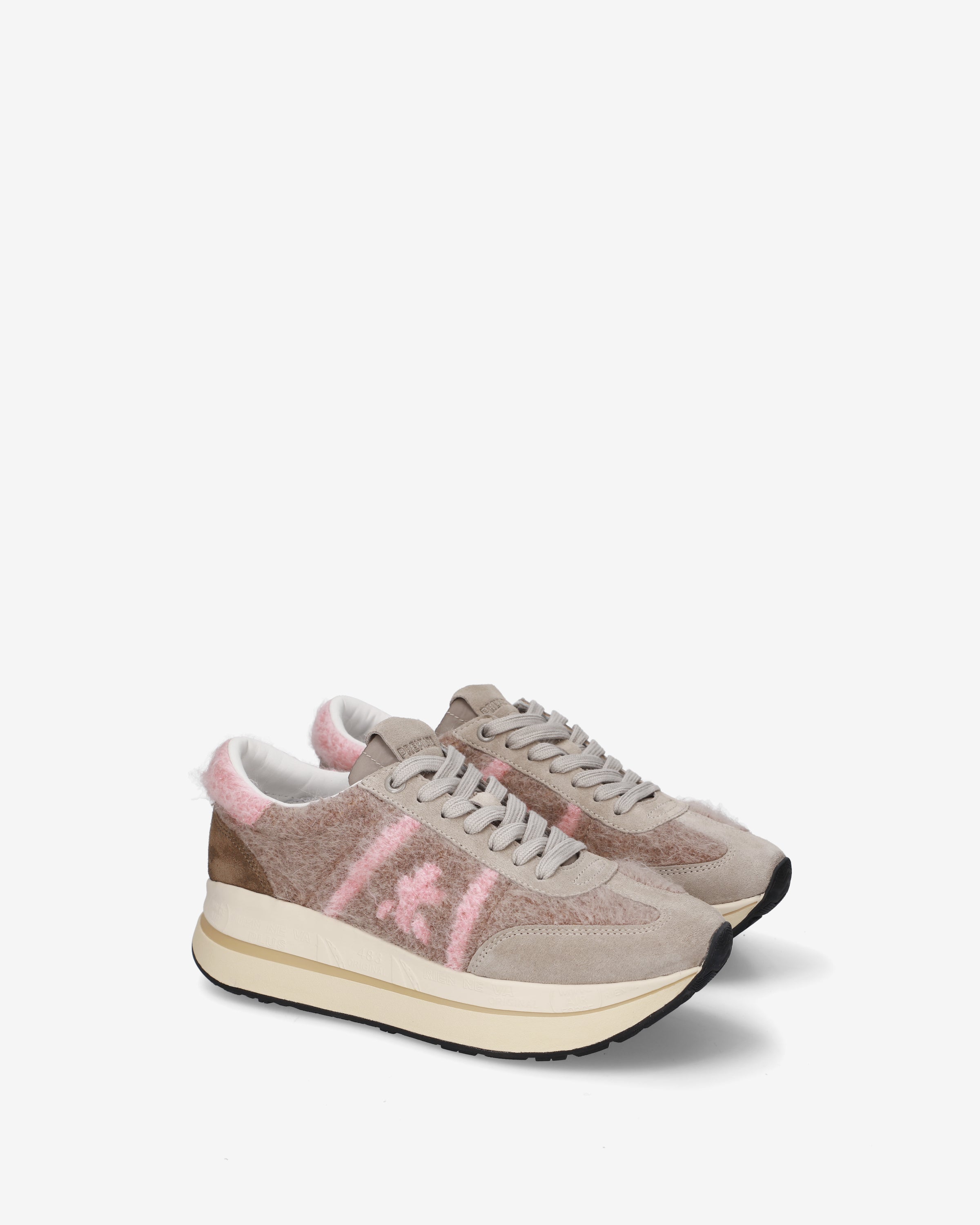premiata-bethcoin-8708-sneaker-damen-beige-pink-mohair image 2