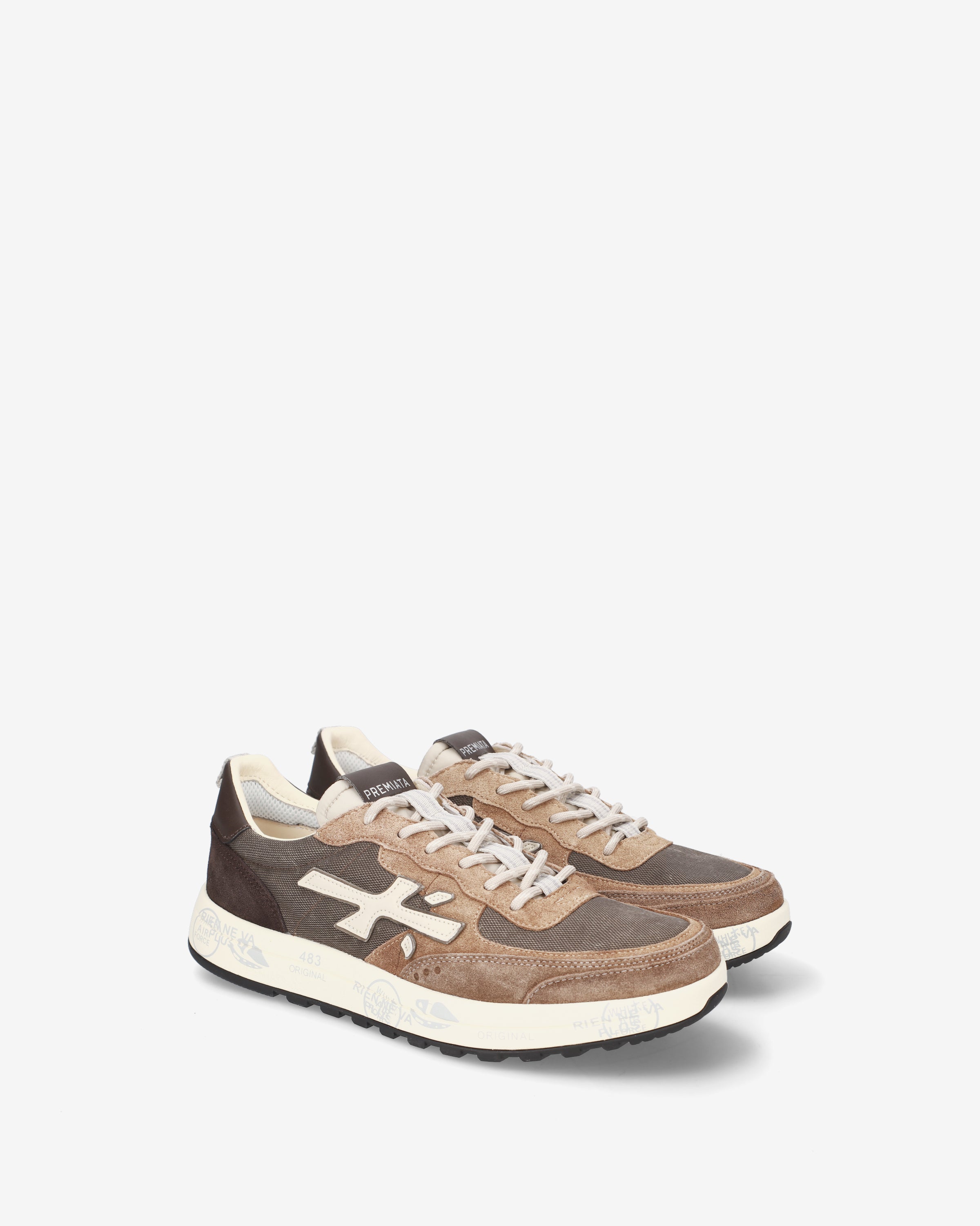 premiata-nous-8461-herren-sneaker-braun-suede image 2
