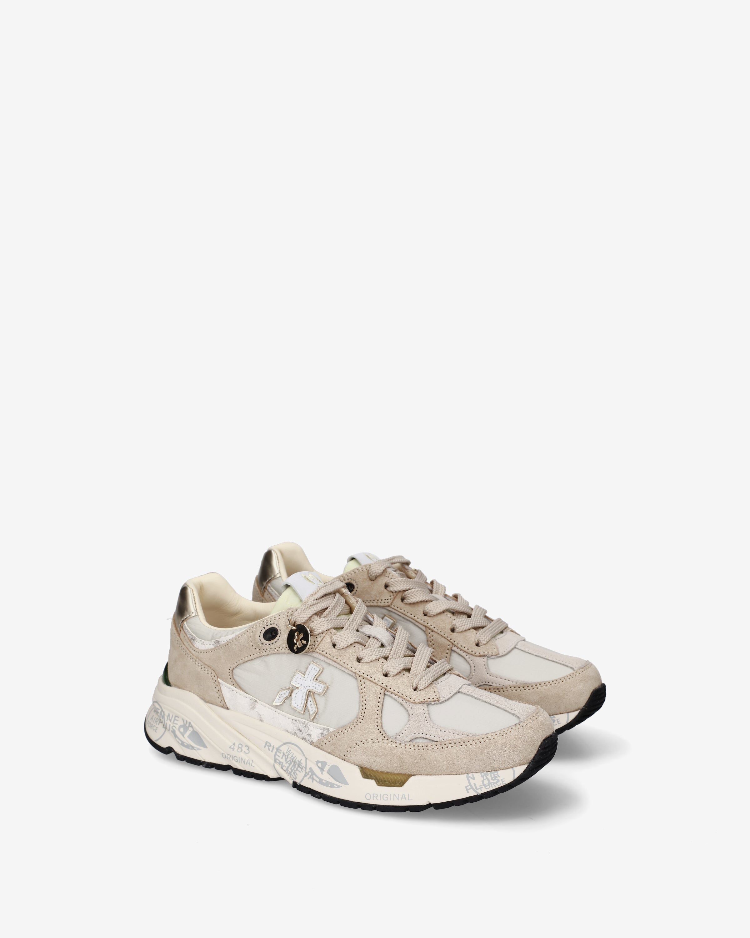 premiata-mased-8116-sneaker-damen-beige-gold-mit-python image 2
