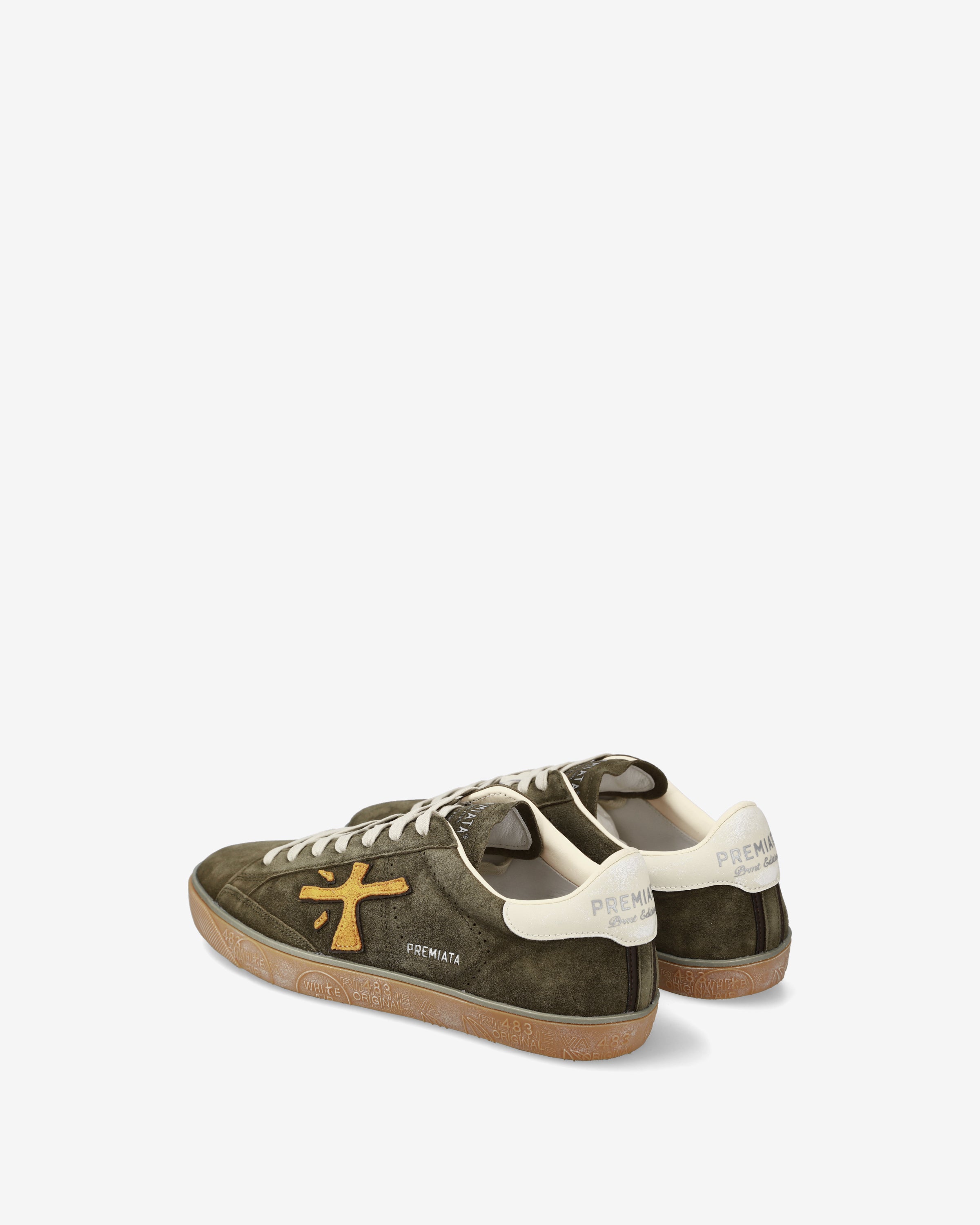 premiata-steven-7627-sneaker-olivgr-n-aus-leder-suede image 5