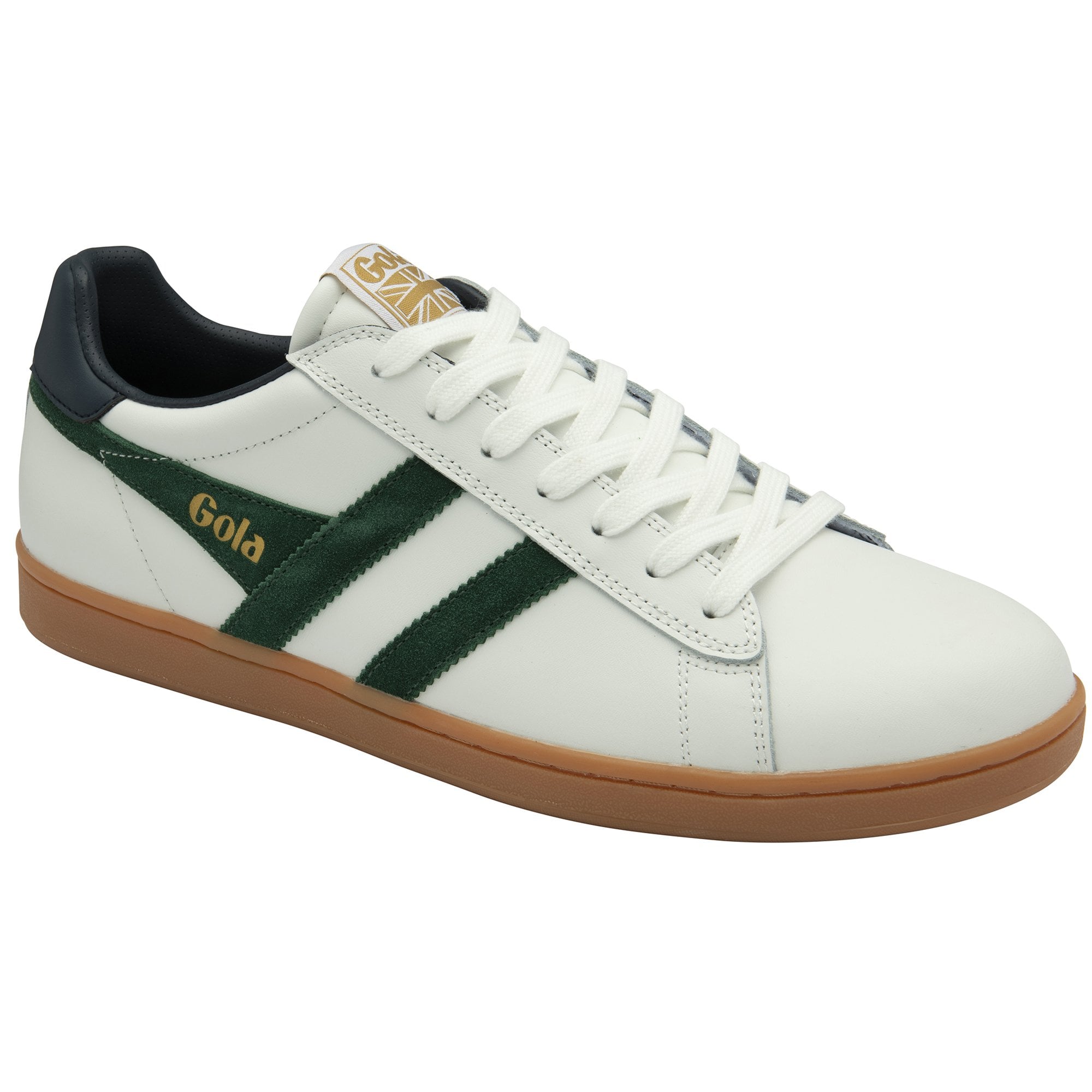 gola-equipe-ii-leder-sneaker-f-r-herren-wei-gr-n-navy image 2