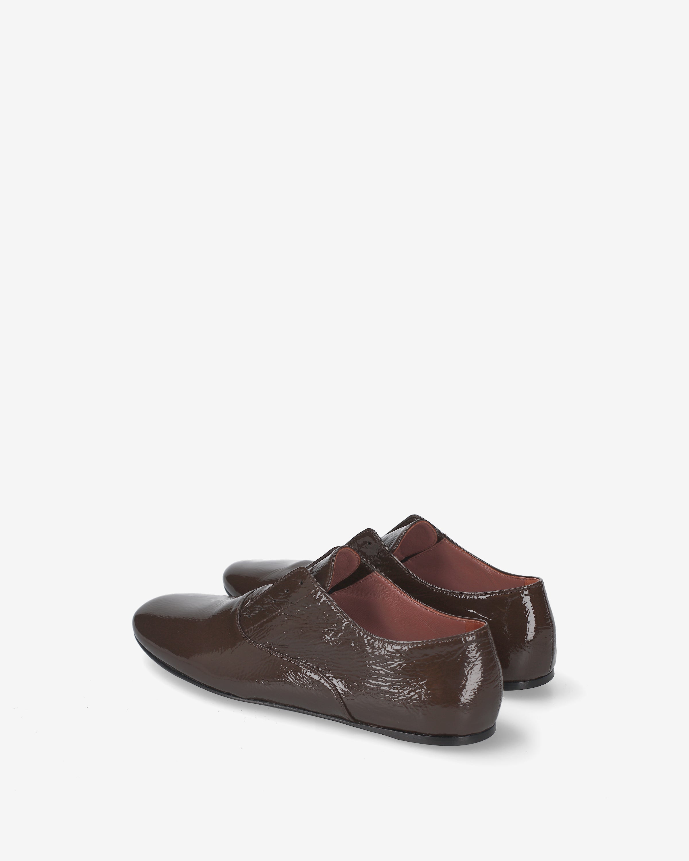 premiata-mocassino-vernice-brown-slipper-damen image 5