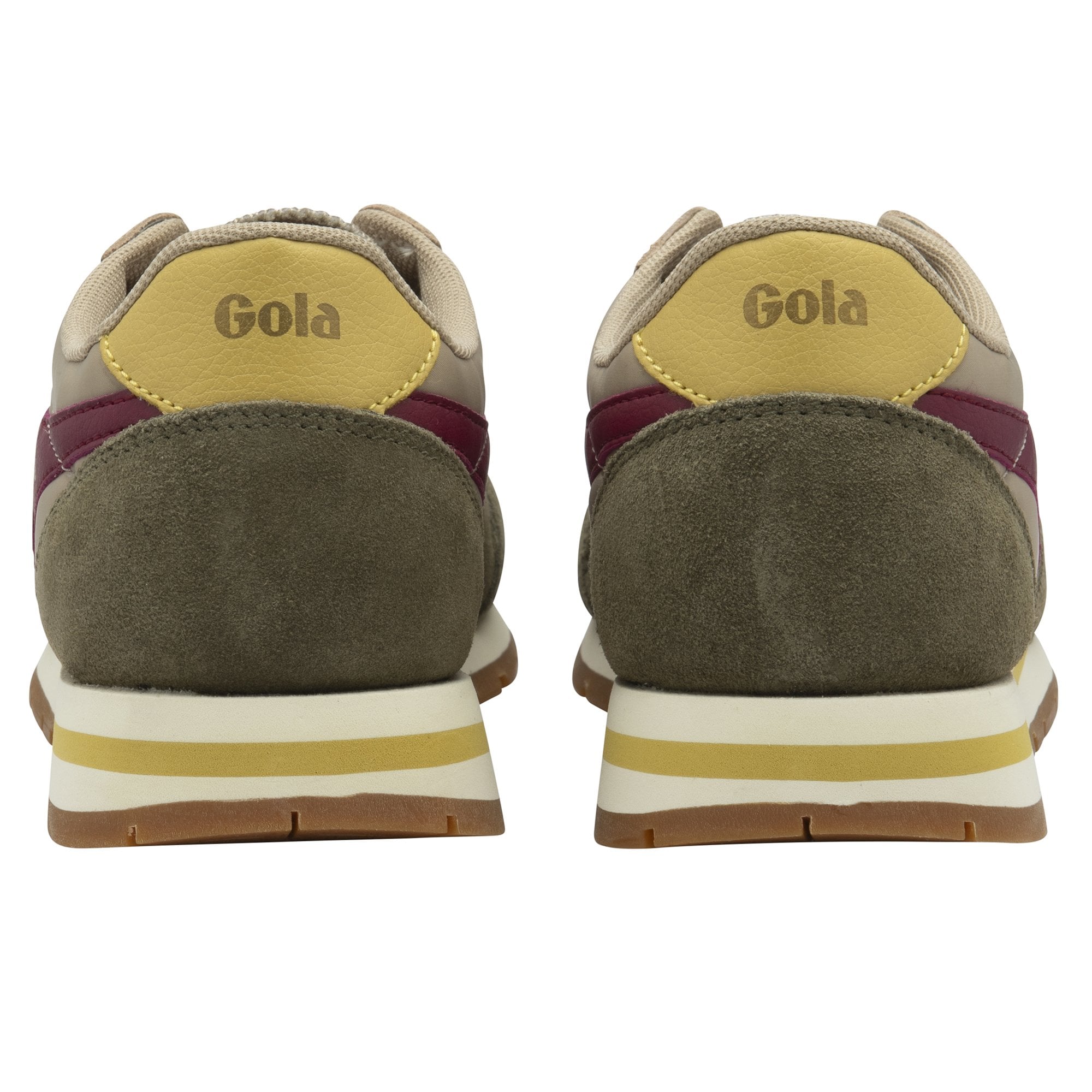 gola-daytona-chute-damen-sneaker-beige-khaki-kirschrot image 4