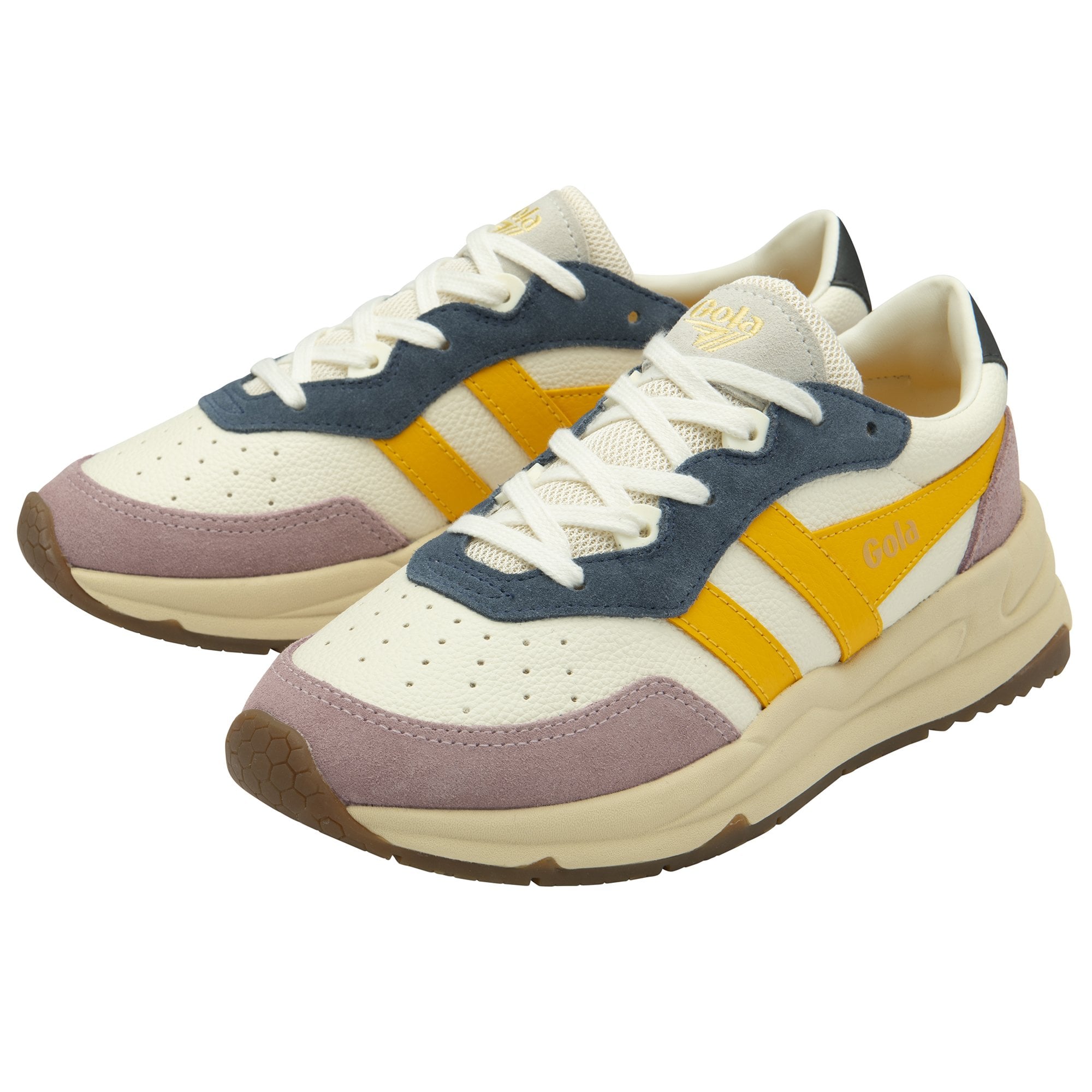 gola-saturn-quadrant-sneaker-f-r-damen-off-white-pastellrosa-sonnengelb image 3