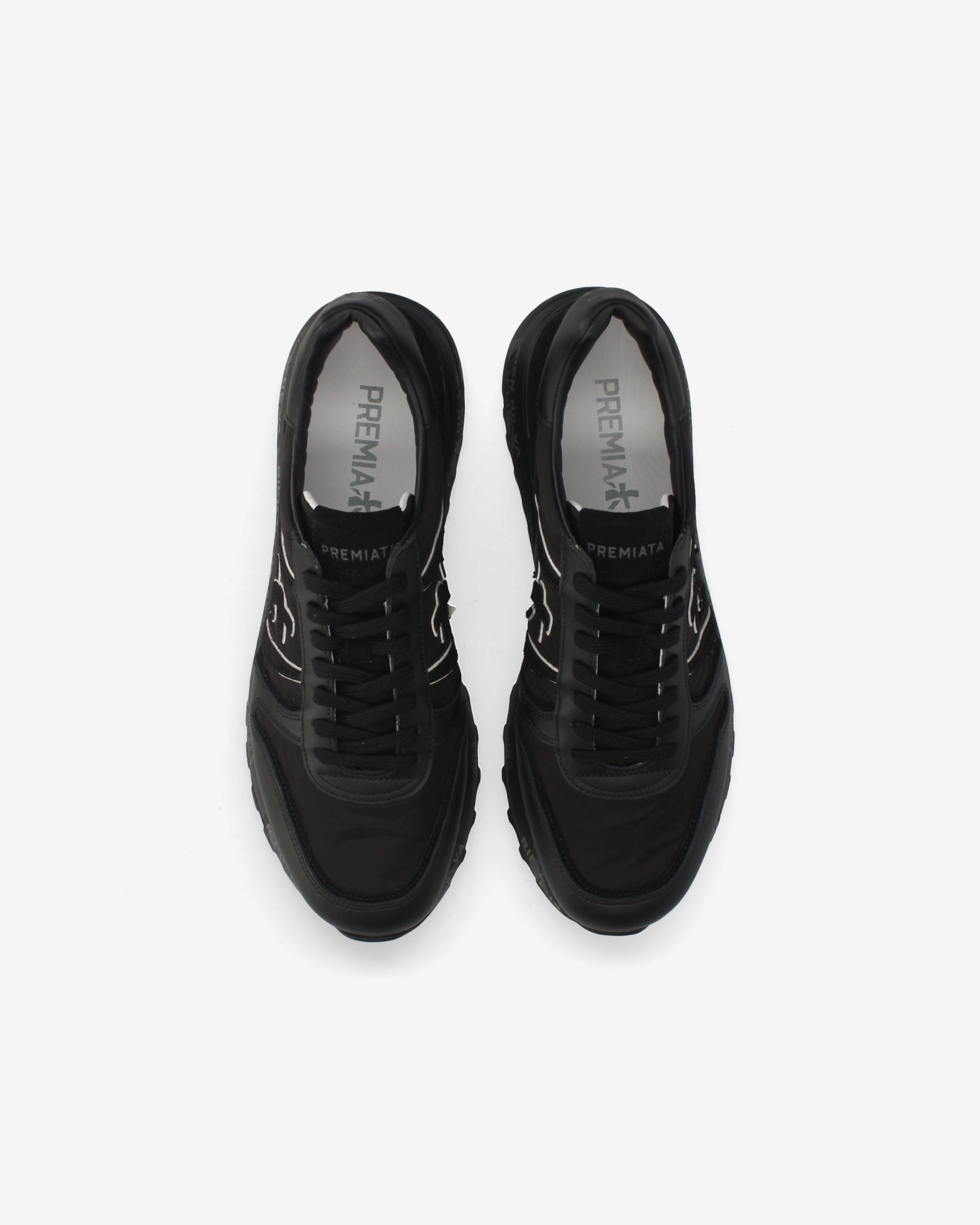 premiata-lander-8655-sneaker-schwarz-aus-leder-und-technical-stoff image 6
