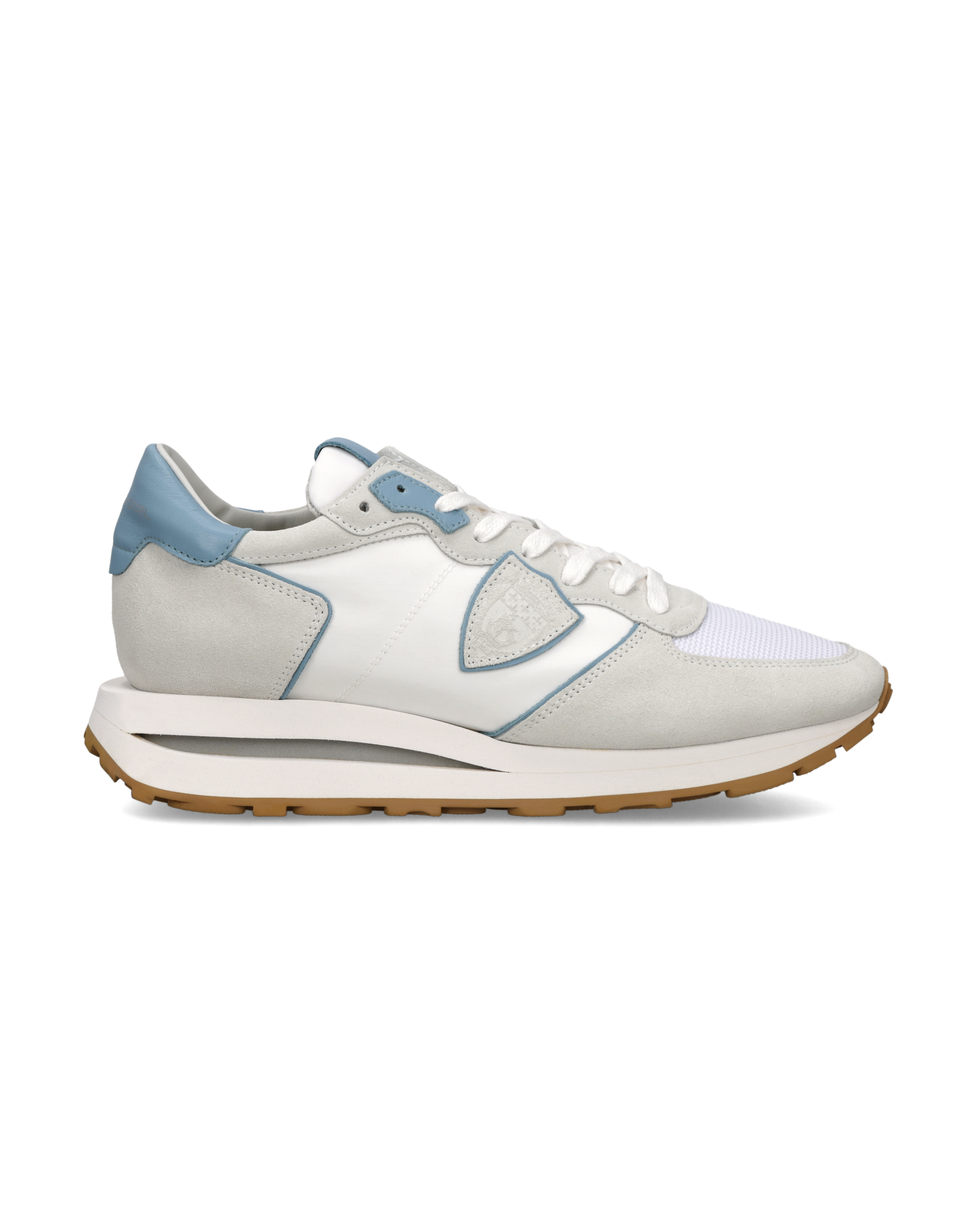 philippe-model-tropez-haute-herren-high-top-sneaker-wei-blau-aviation-grau image 1