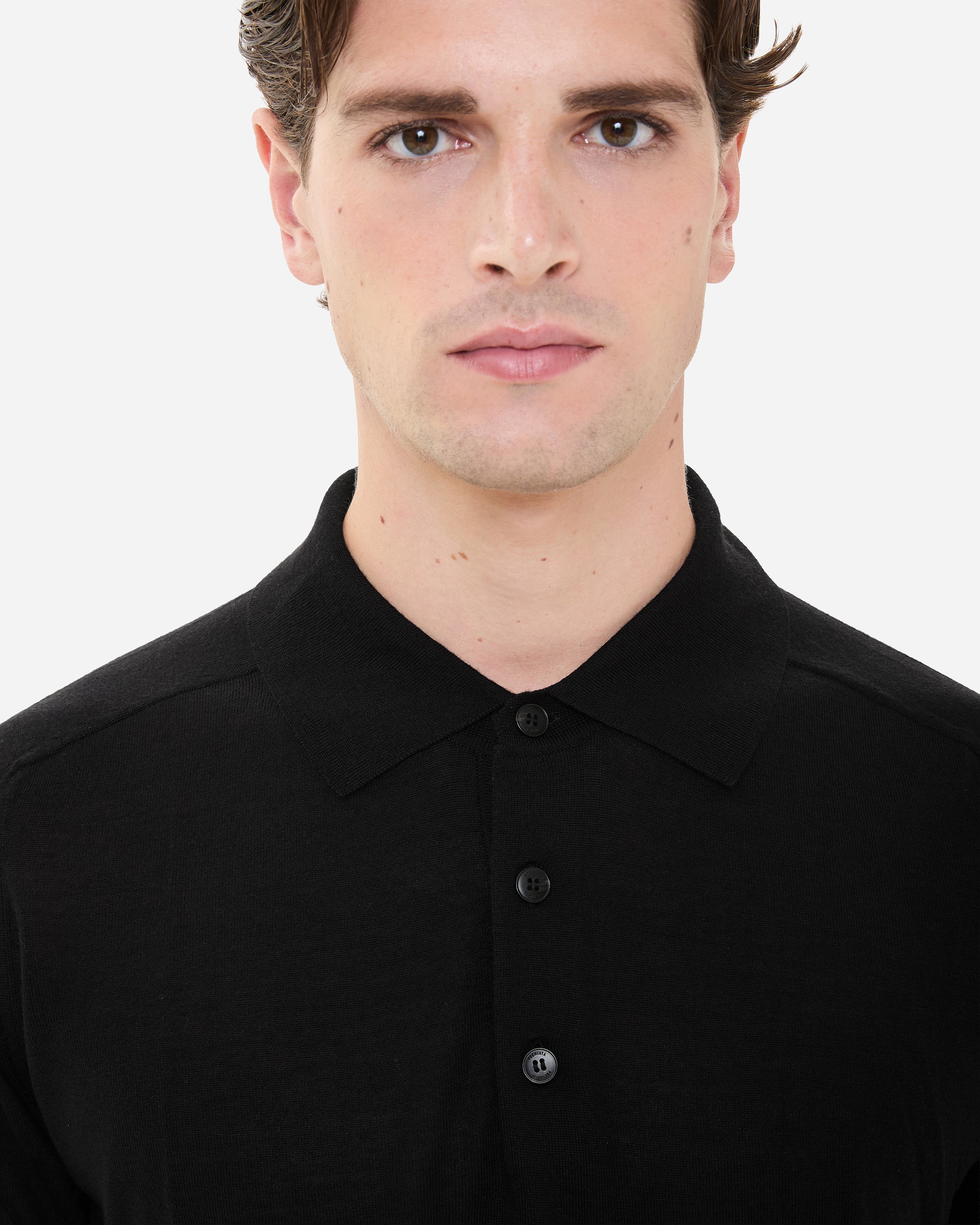 premiata-polo-knit-black-herren-strickpolo image 2