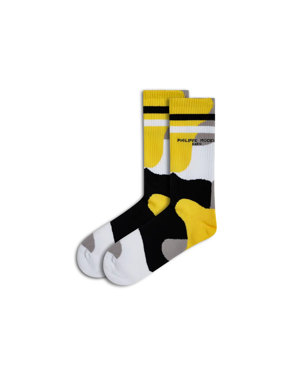 philippe-model-baumwoll-socken-unisex-wei-gelb image 1