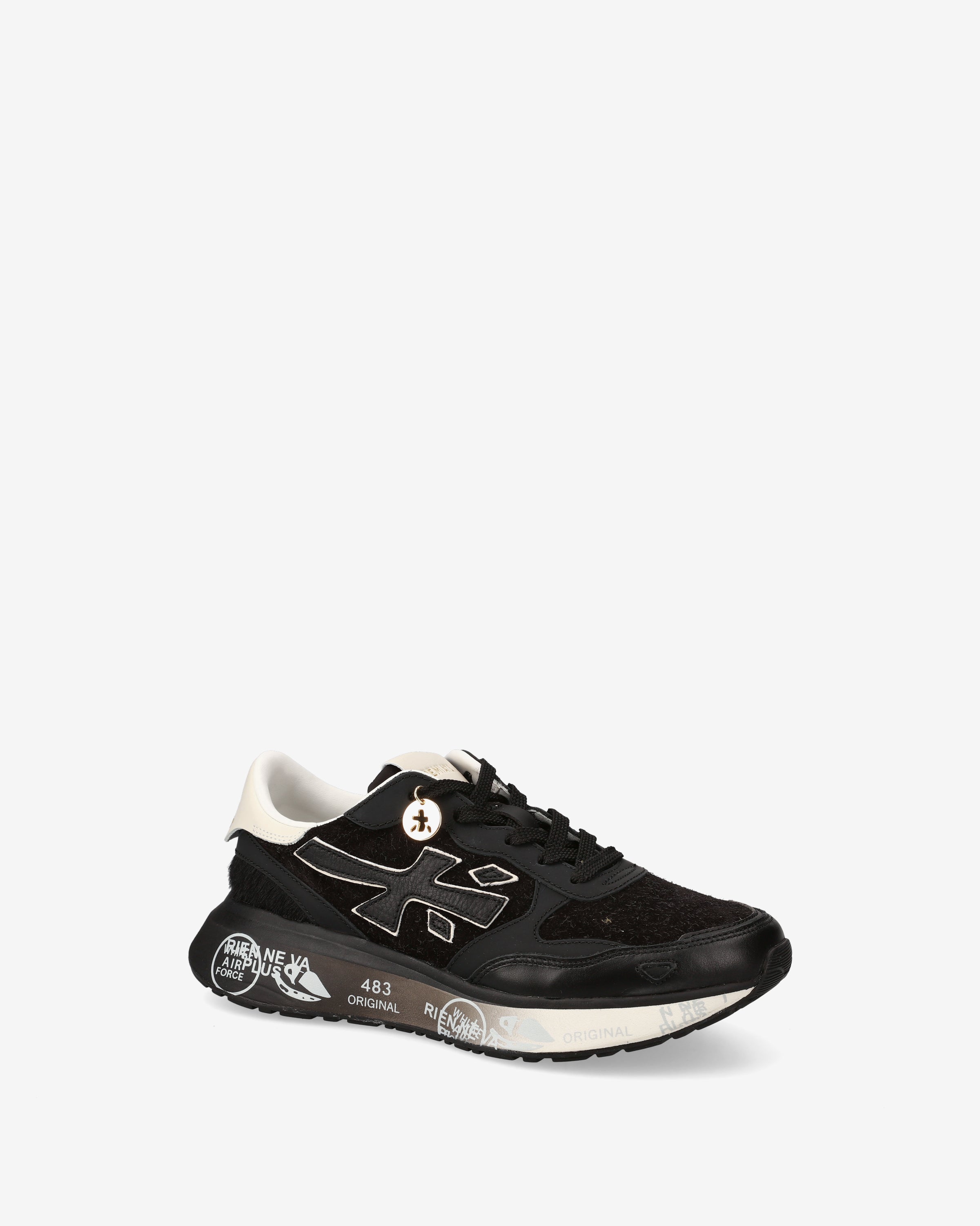 premiata-lauryn-7803-sneaker-schwarz-creme-leder-ponyleder image 4