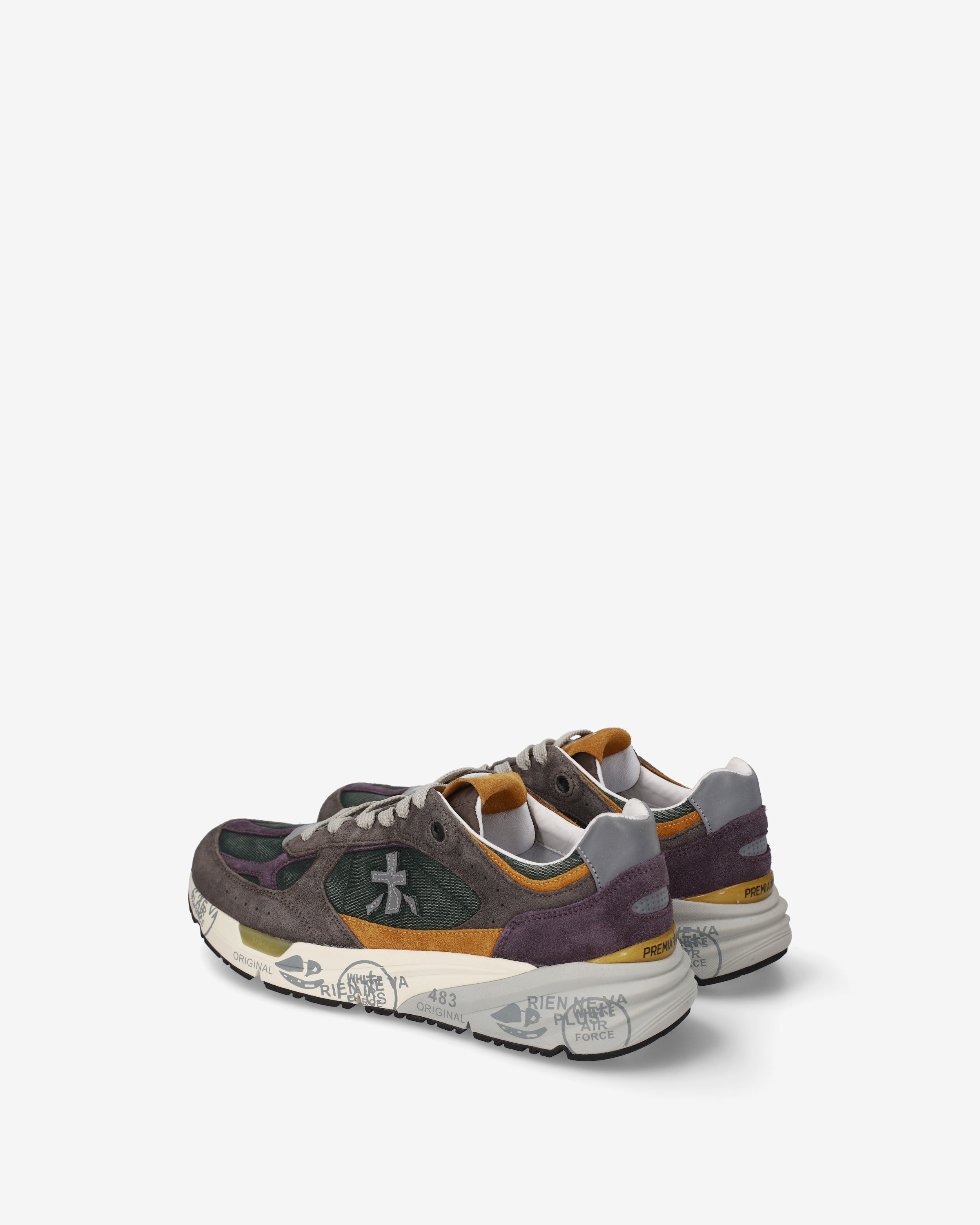 premiata-mase25-8422-herren-sneaker-olive-grau-ocker image 5