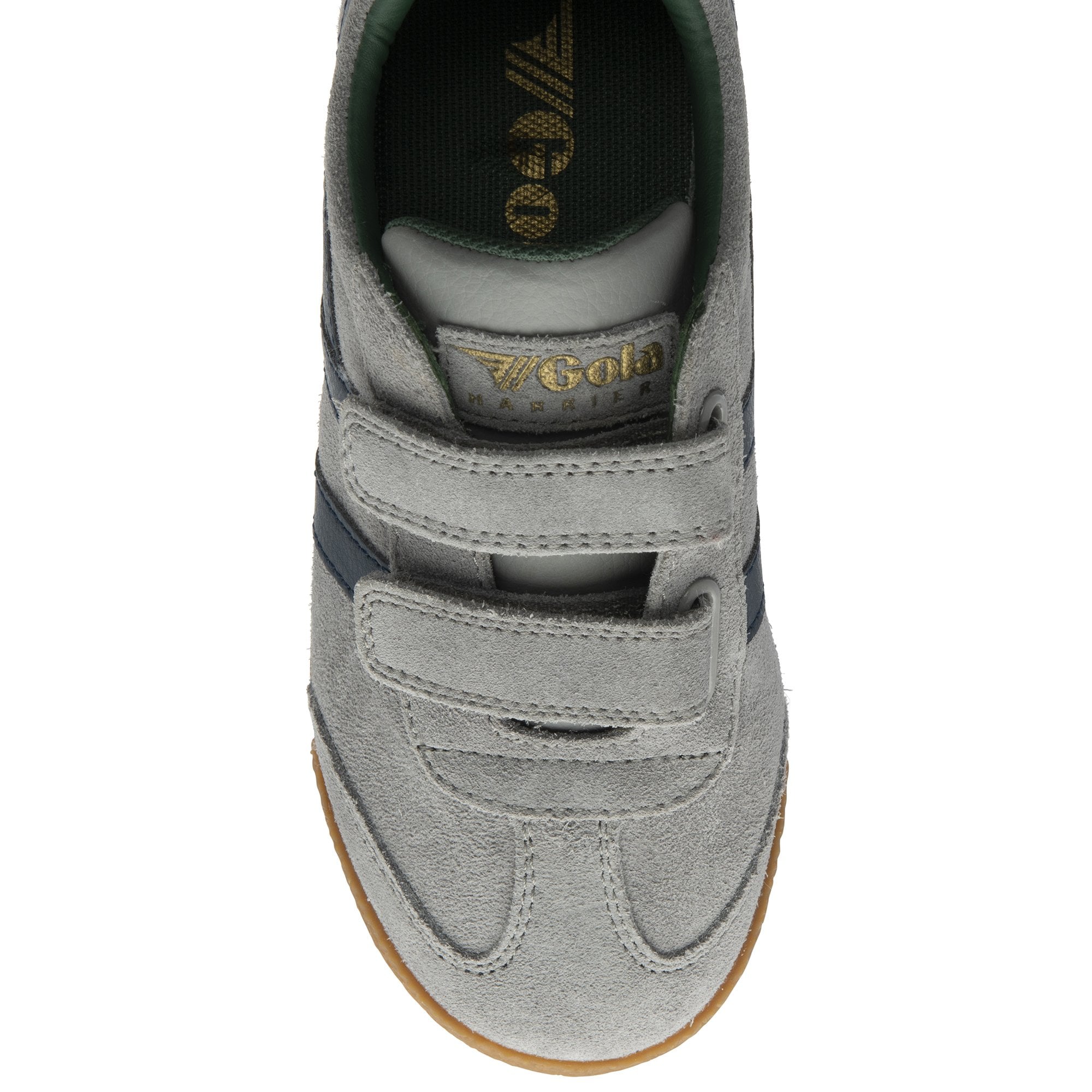 gola-harrier-strap-kinder-sneaker-zementgrau-wildleder-klett image 5