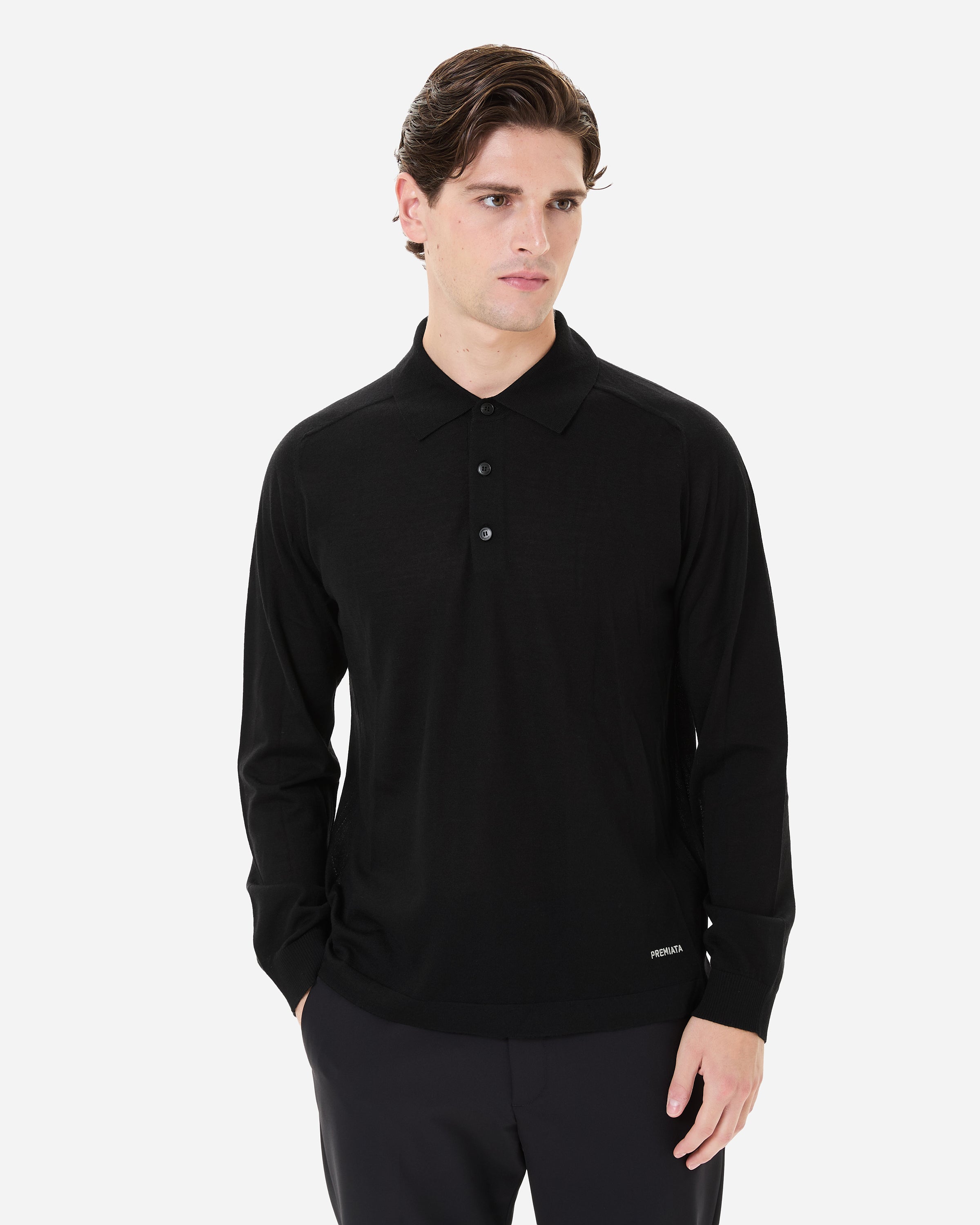 premiata-polo-knit-black-herren-strickpolo image 4