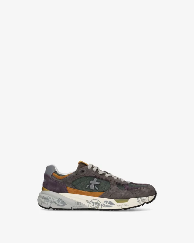 premiata-mase25-8422-herren-sneaker-olive-grau-ocker image 1
