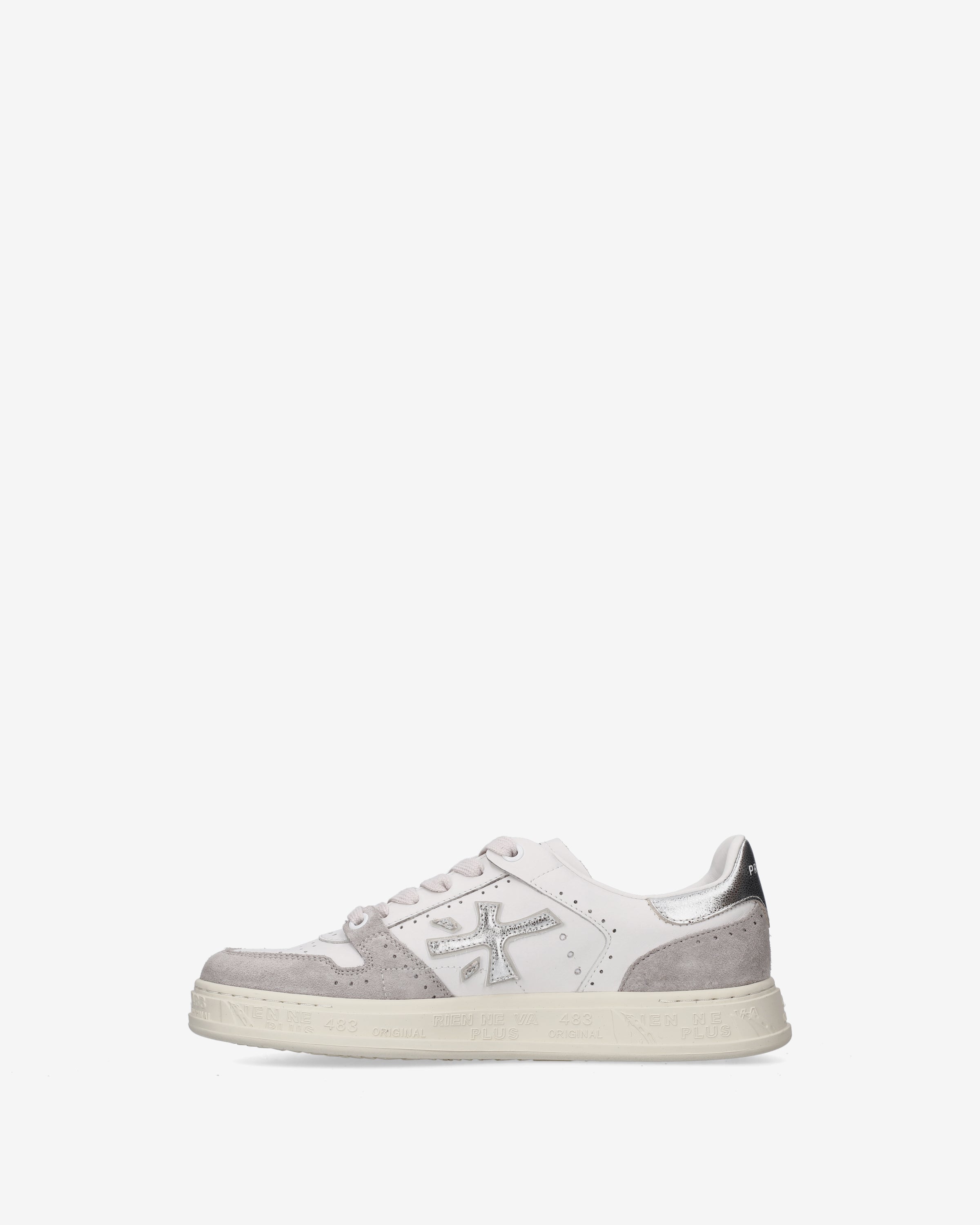 premiata-quinnd-8642-sneaker-cremeweiss-silber-damen image 3