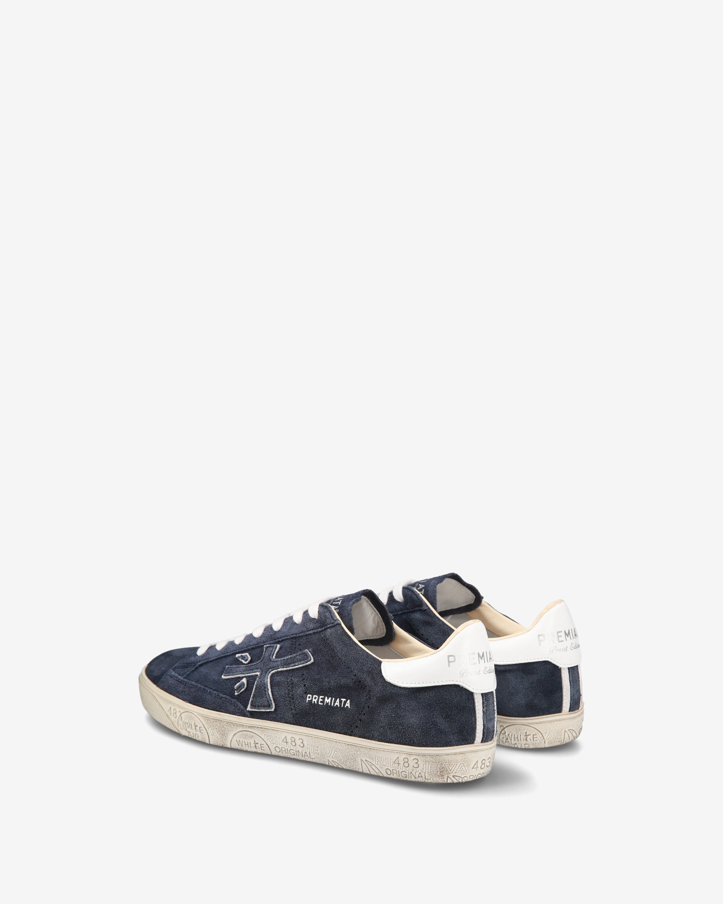 premiata-steven-6643-sneaker-herren-navy-suede image 5