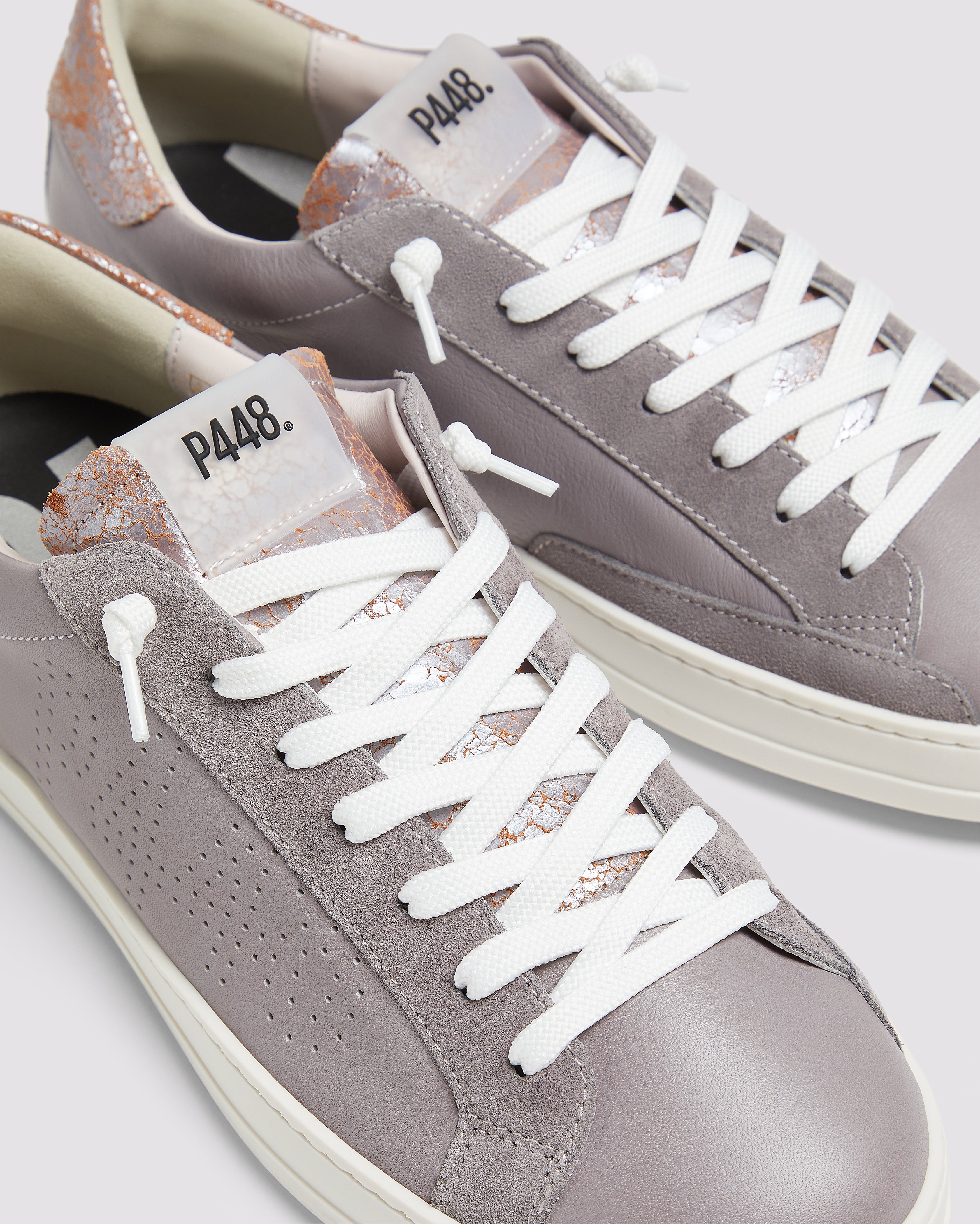 p448-john-metallic-silk-low-top-sneaker-grau-damen image 4