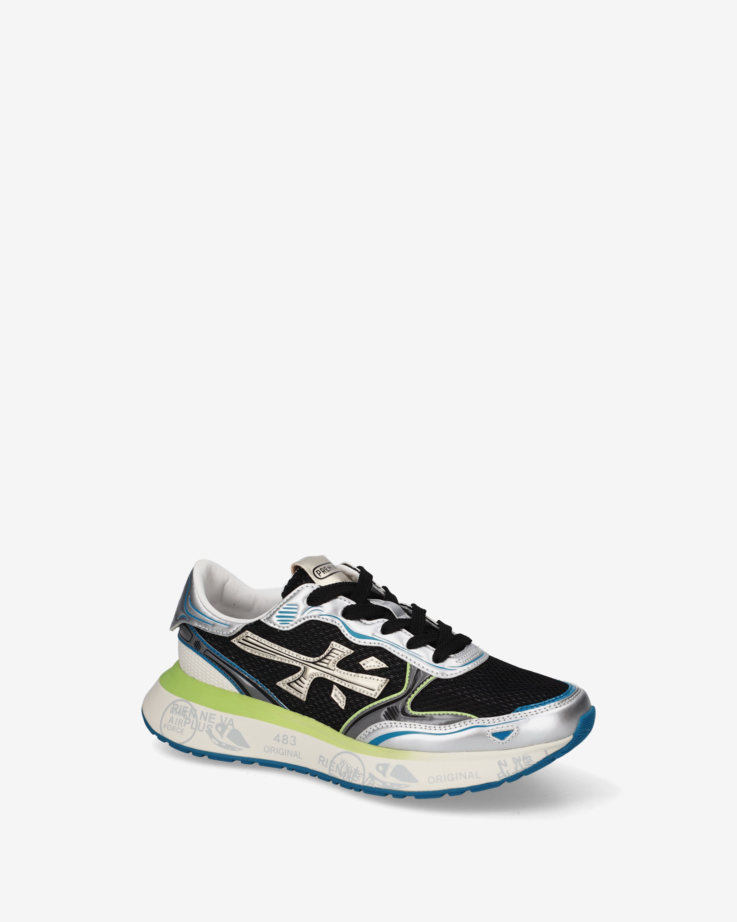 premiata-lauryn-8554-damen-running-sneaker-schwarz-silber image 4
