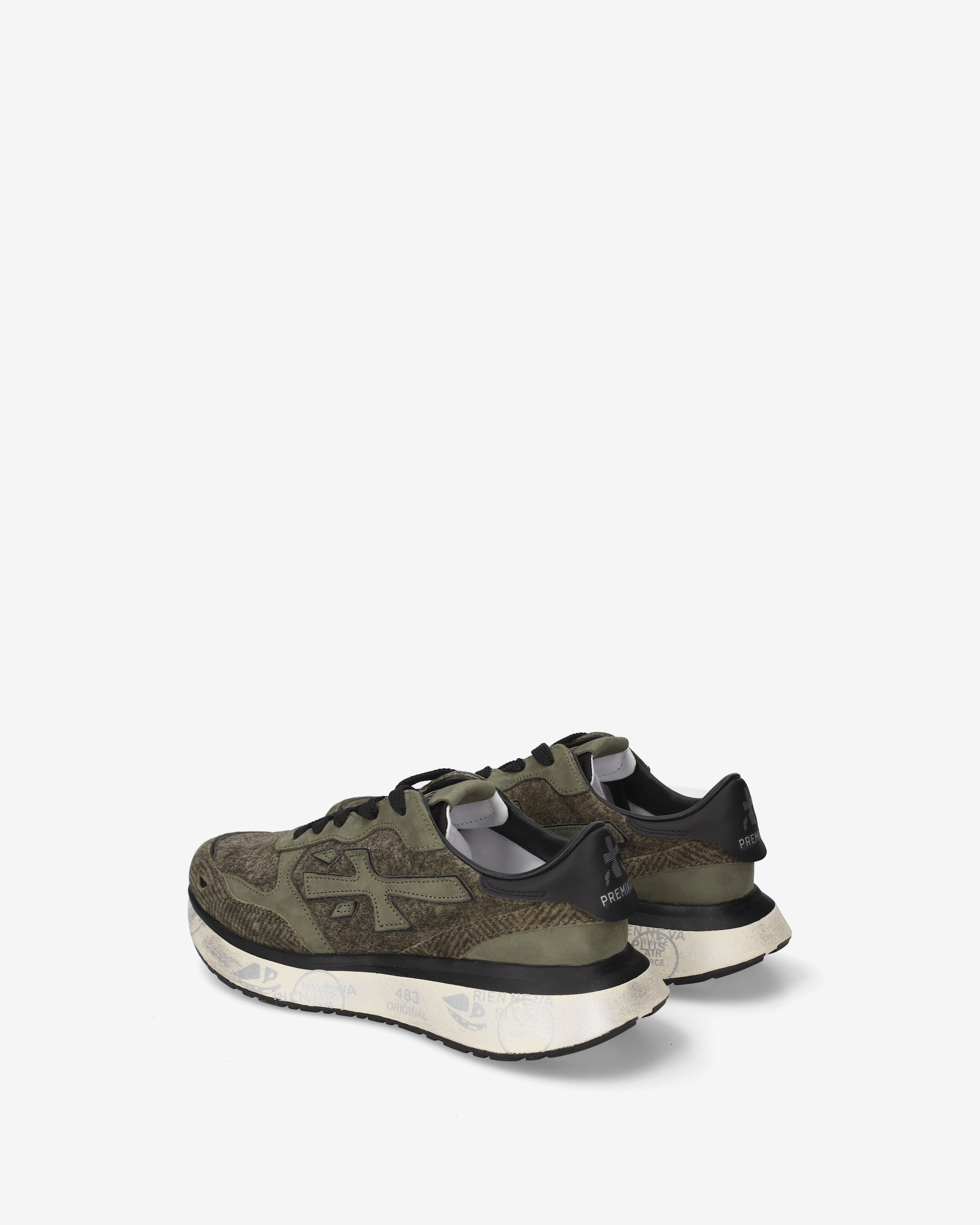 premiata-lauryn-8550-sneaker-damen-olive-used-look image 5
