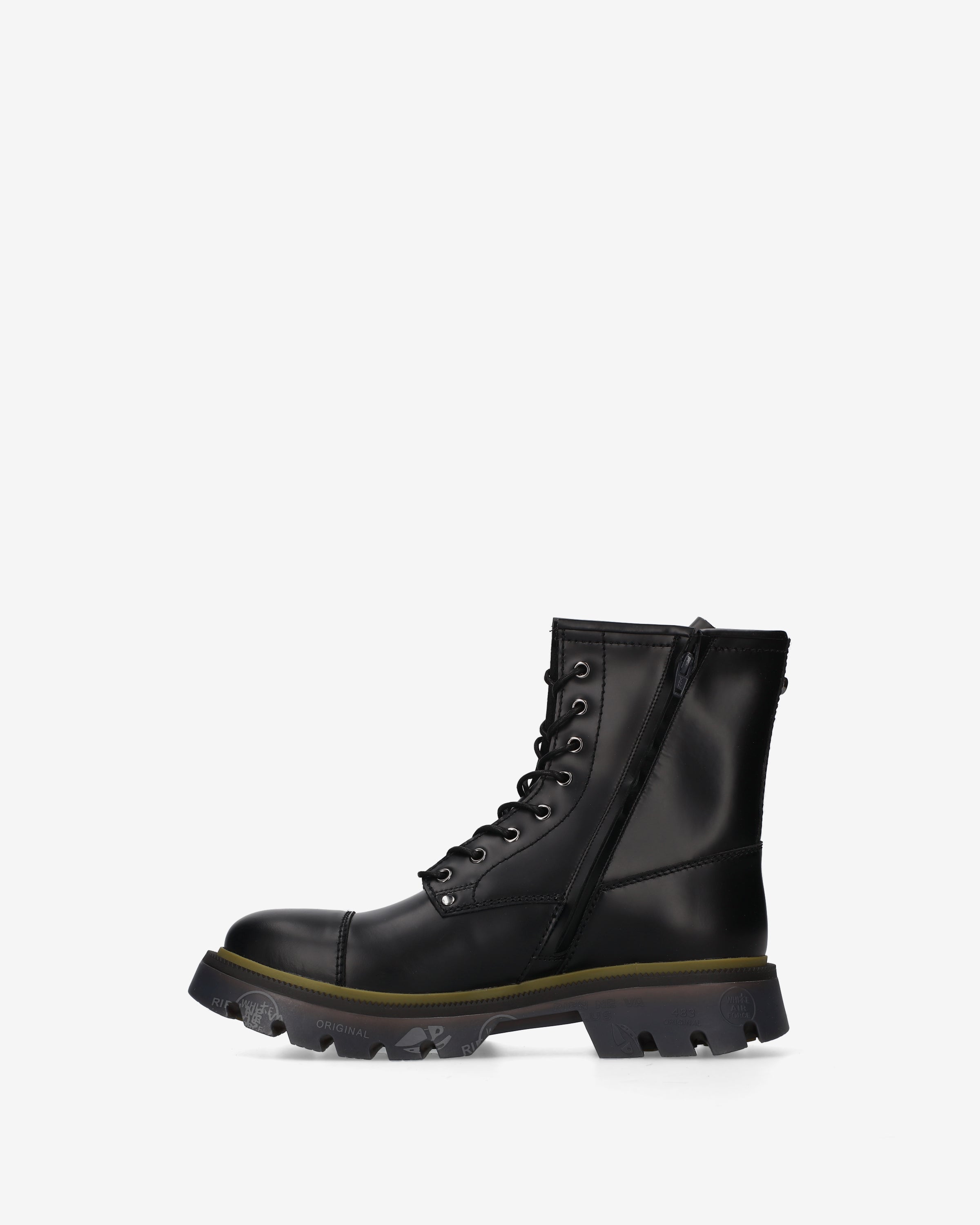 premiata-clapham-519-herren-combat-boot-glattleder-schwarz image 3
