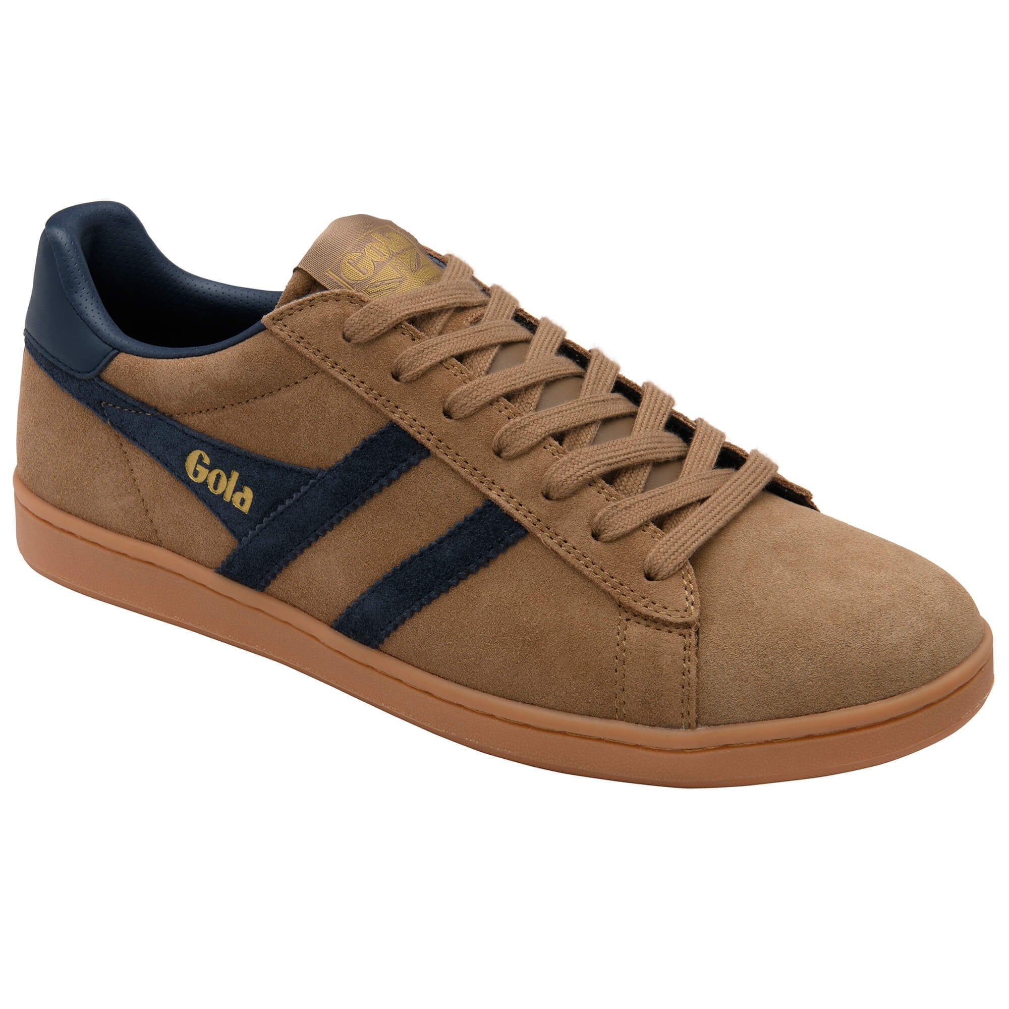 gola-equipe-ii-suede-herren-sneaker-tabak-marineblau image 2